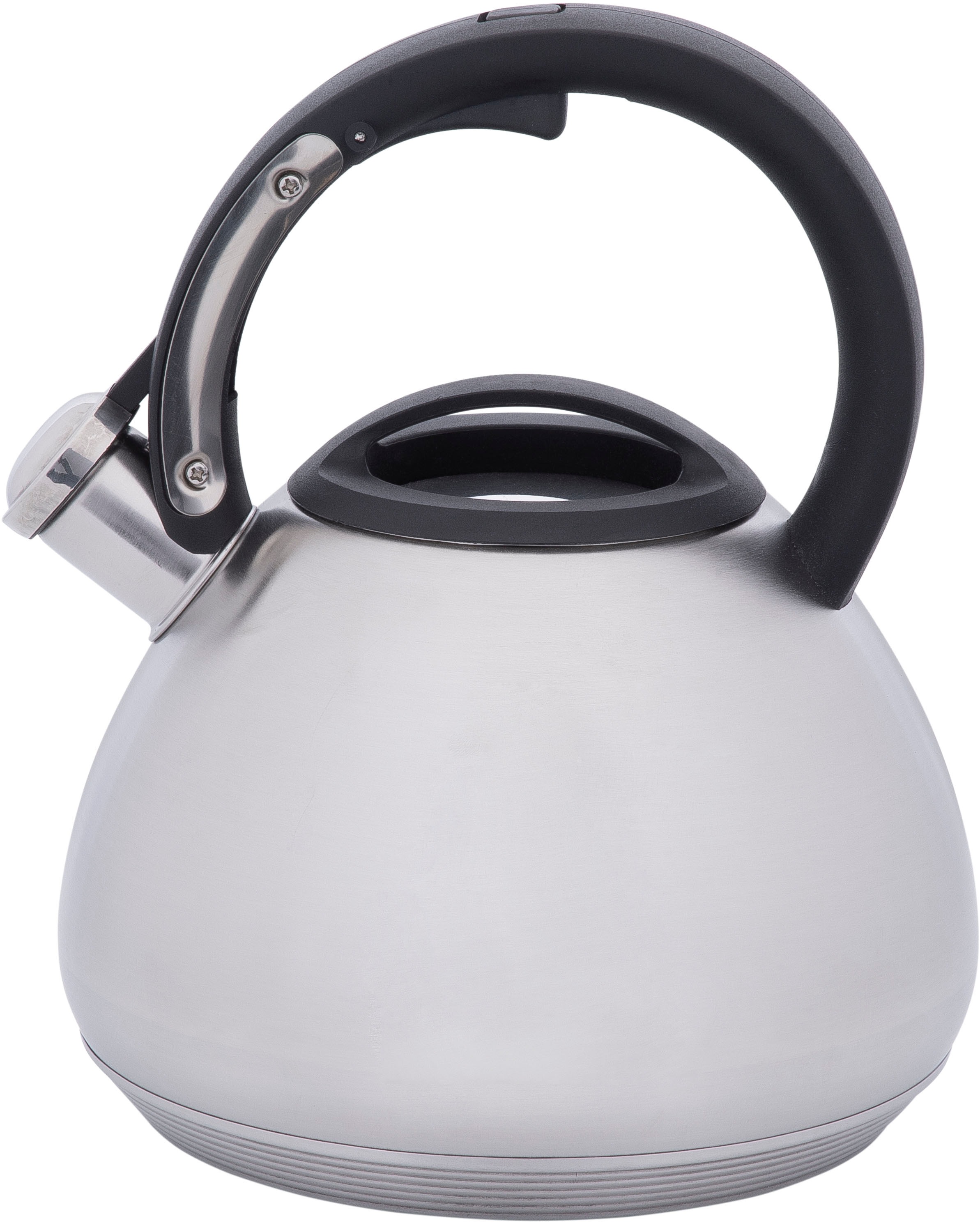RESTO Kitchenware Wasserkessel »Lyra, Flötenkessel 2,7 l mit wärmespeicherndem Boden im Geschenkkarton«, Edelstahl, (1 tlg.), mit ergonomischem, wärmeableitenden Bakelit-Griff