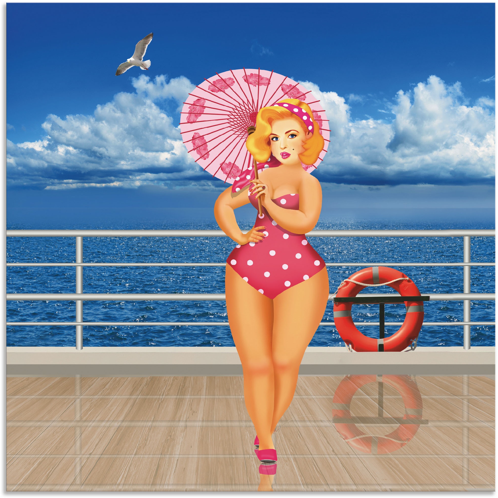 Artland Wandbild "Pin-Up Girl", Bilder von Frauen, (1 St.), als Alubild, Ou günstig online kaufen