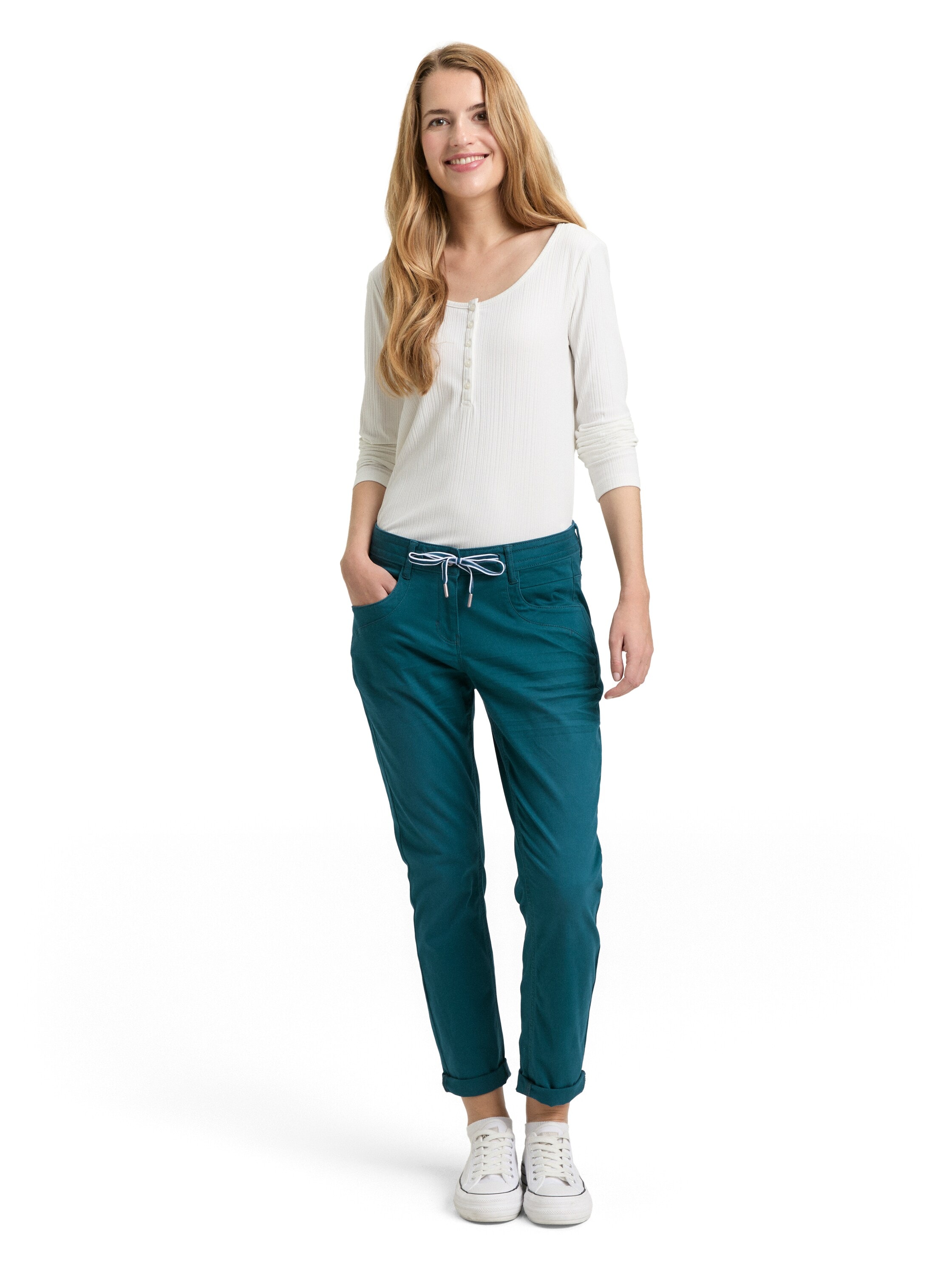 TOM TAILOR 7/8-Hose »Tapered«  mit Bindeband am Bündchen