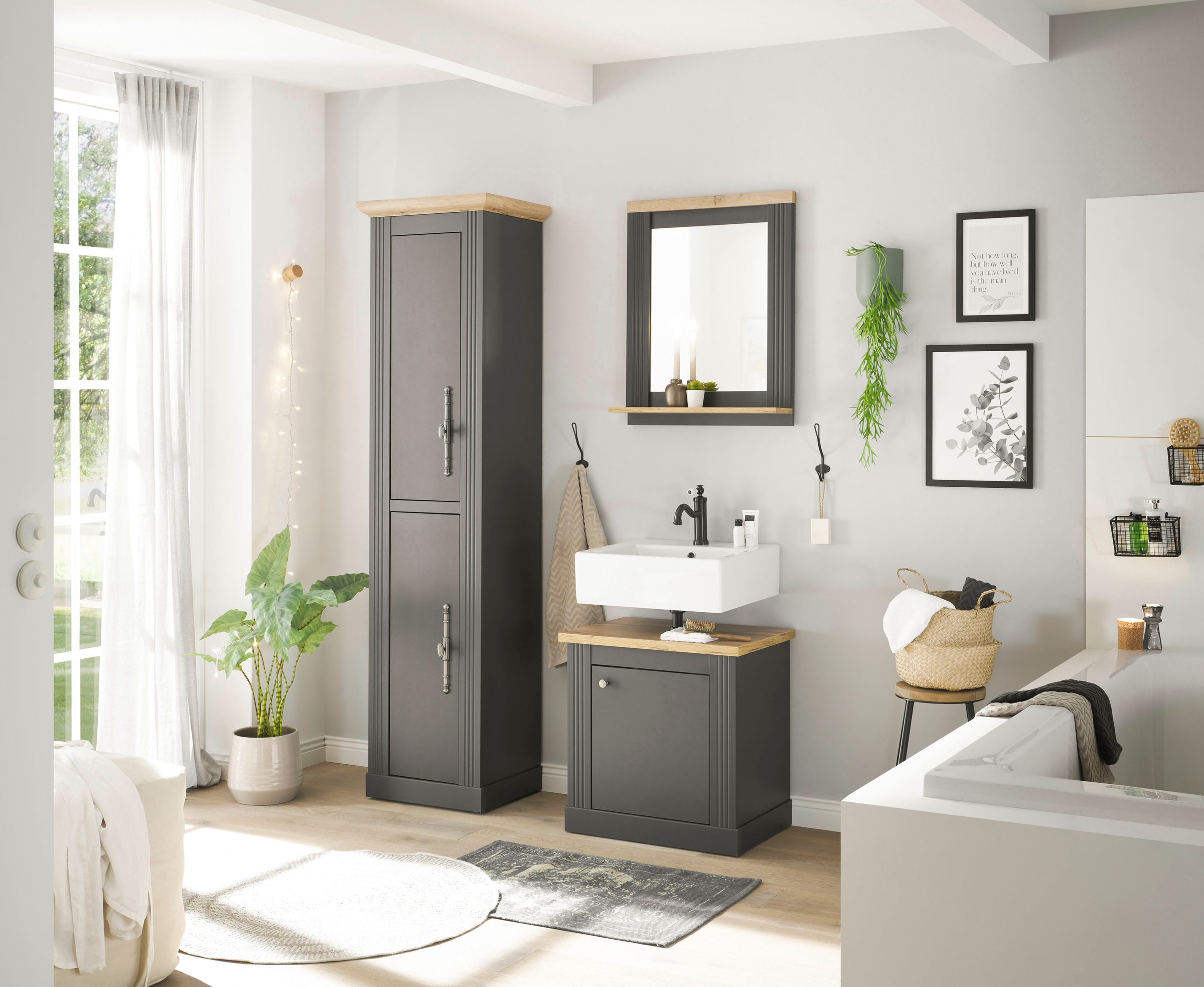 OTTO home Badmöbel-Set "WESTMINSTER, Bad im Landhausstil, 3-teiliges Badezi günstig online kaufen