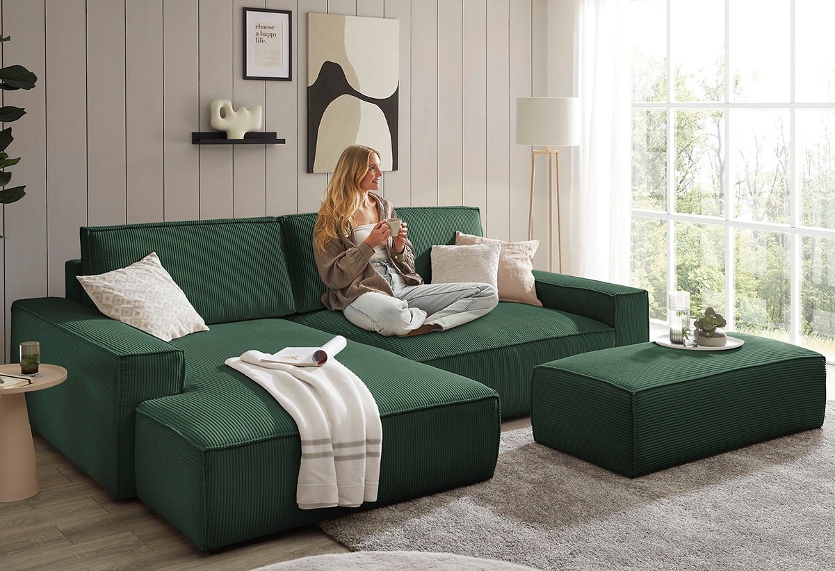 Home affaire Polsterecke "NEU: SHERWOOD XXL tief, L-Form mit Schlaffunktion günstig online kaufen