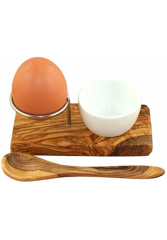 Olivenholz-erleben Eierbecher »Design Plus«, (Set, Eierbecher mit Eierlöffel),... kaufen