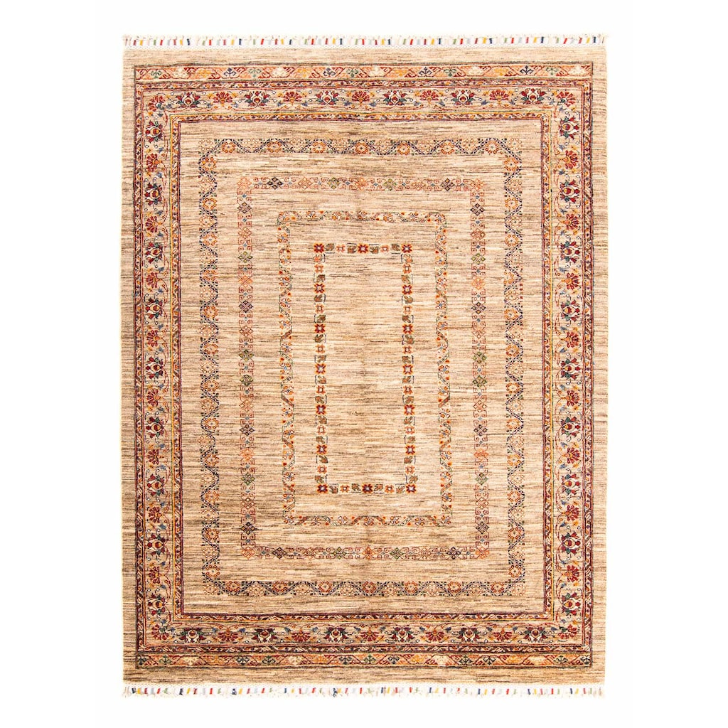 morgenland Orientteppich »Perser - Nain - 145 x 68 cm - beige«, rechteckig, Wohnzimmer, Handgeknüpft, Einzelstück mit Zertifikat