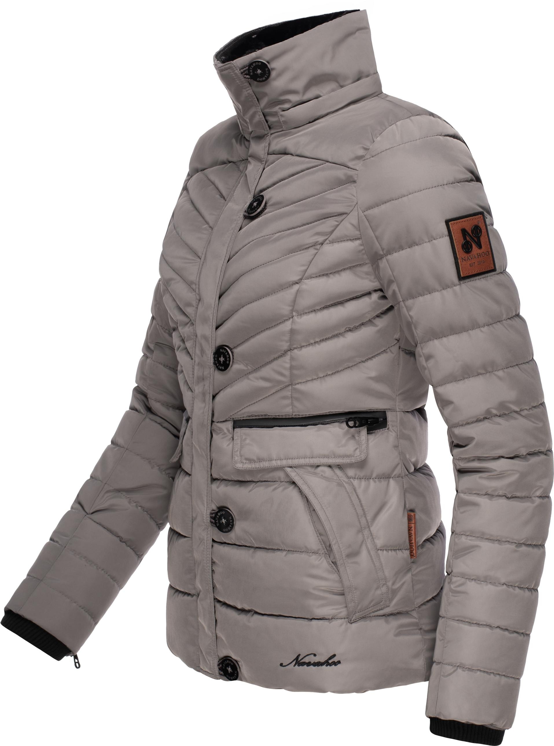 Navahoo Winterjacke »Wisteriaa«, mit Kapuze, Warm gefütterte Steppjacke mit Kunstfell-Kapuze
