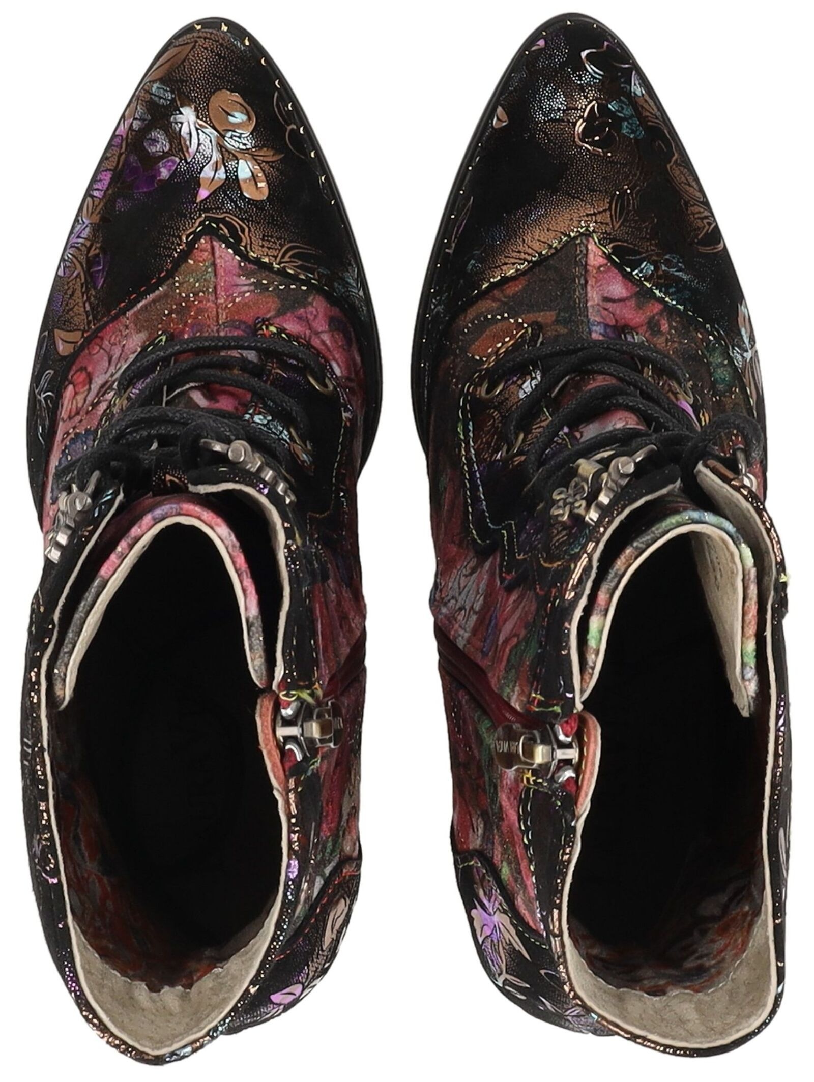 LAURA VITA High-Heel-Stiefelette »LAURA VITA Stiefelette Leder/Textil«