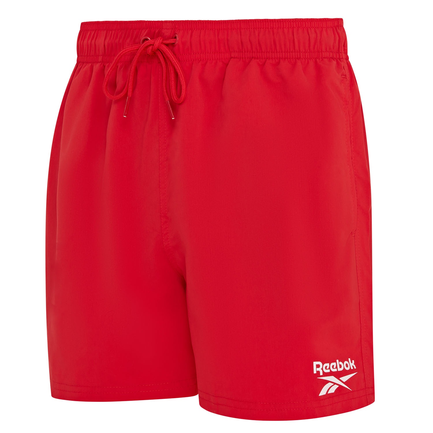 Badeshorts REEBOK "Yale", Herren, Gr. XL, N-Gr, rot (vector rot), Microfaser, Polyester, clean, unifarben, Badehosen Badeshorts, mit Kordelzug und elastischem Bund, mit Logo, basic