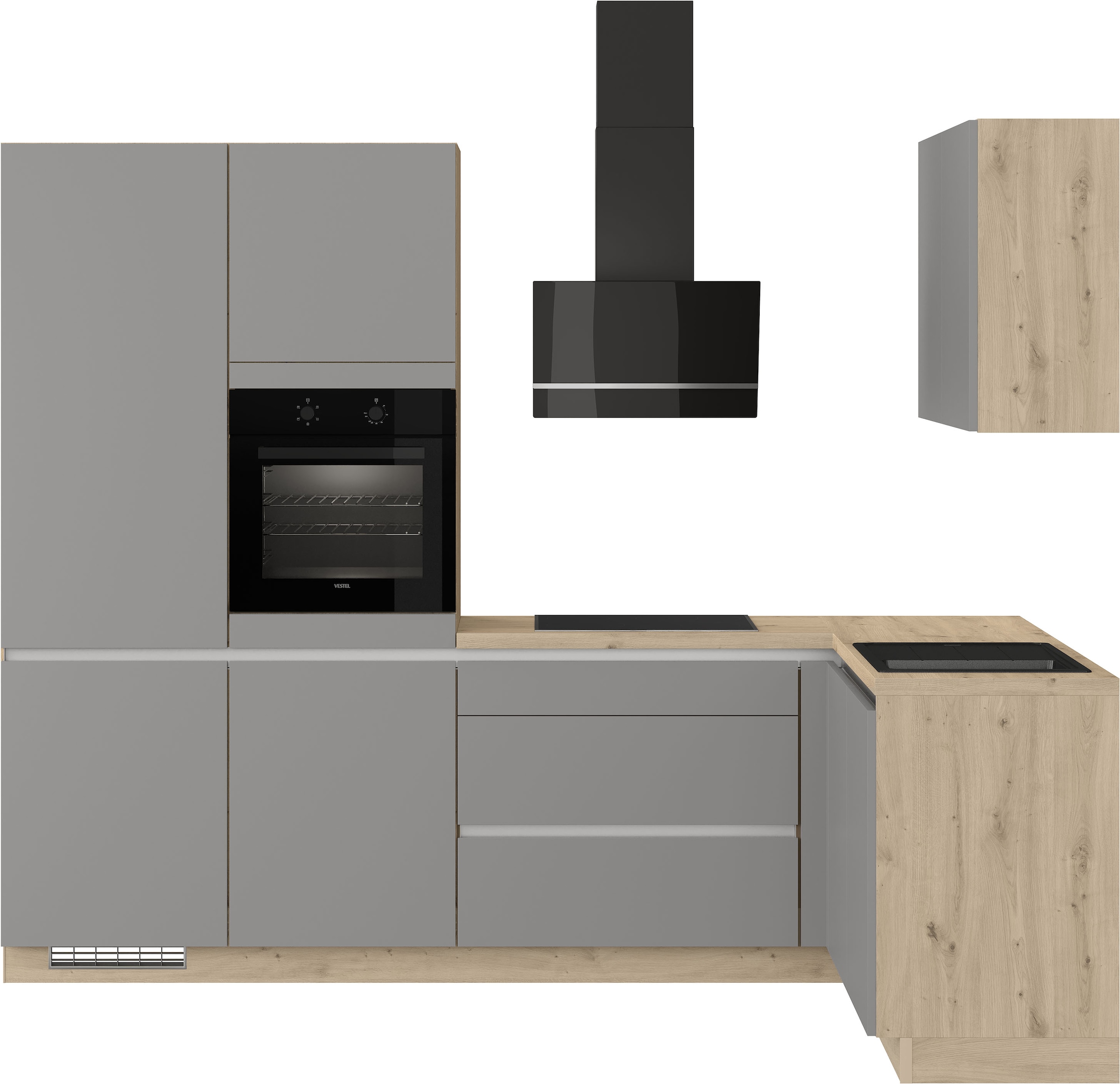 IMPULS KÜCHEN Winkelküche ""Dublin", Anti Fingerprint Oberfläche, Schubkäst günstig online kaufen