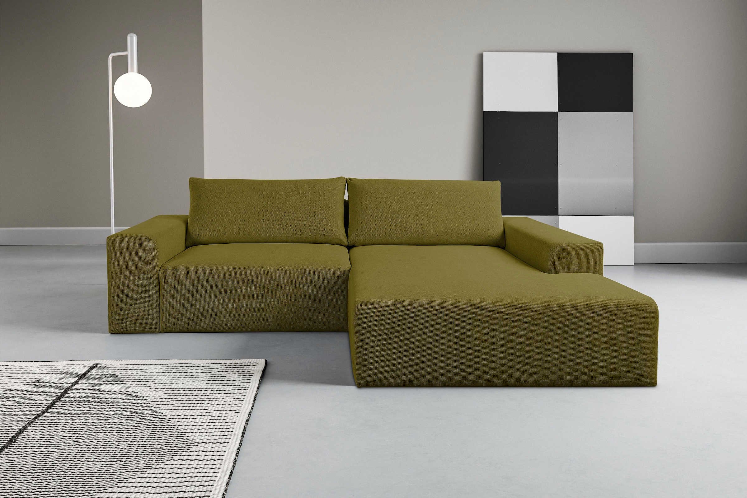 WERK2 Ecksofa "Rio, elegant und bequem, Breite 262cm, L-Form", Puristisches günstig online kaufen