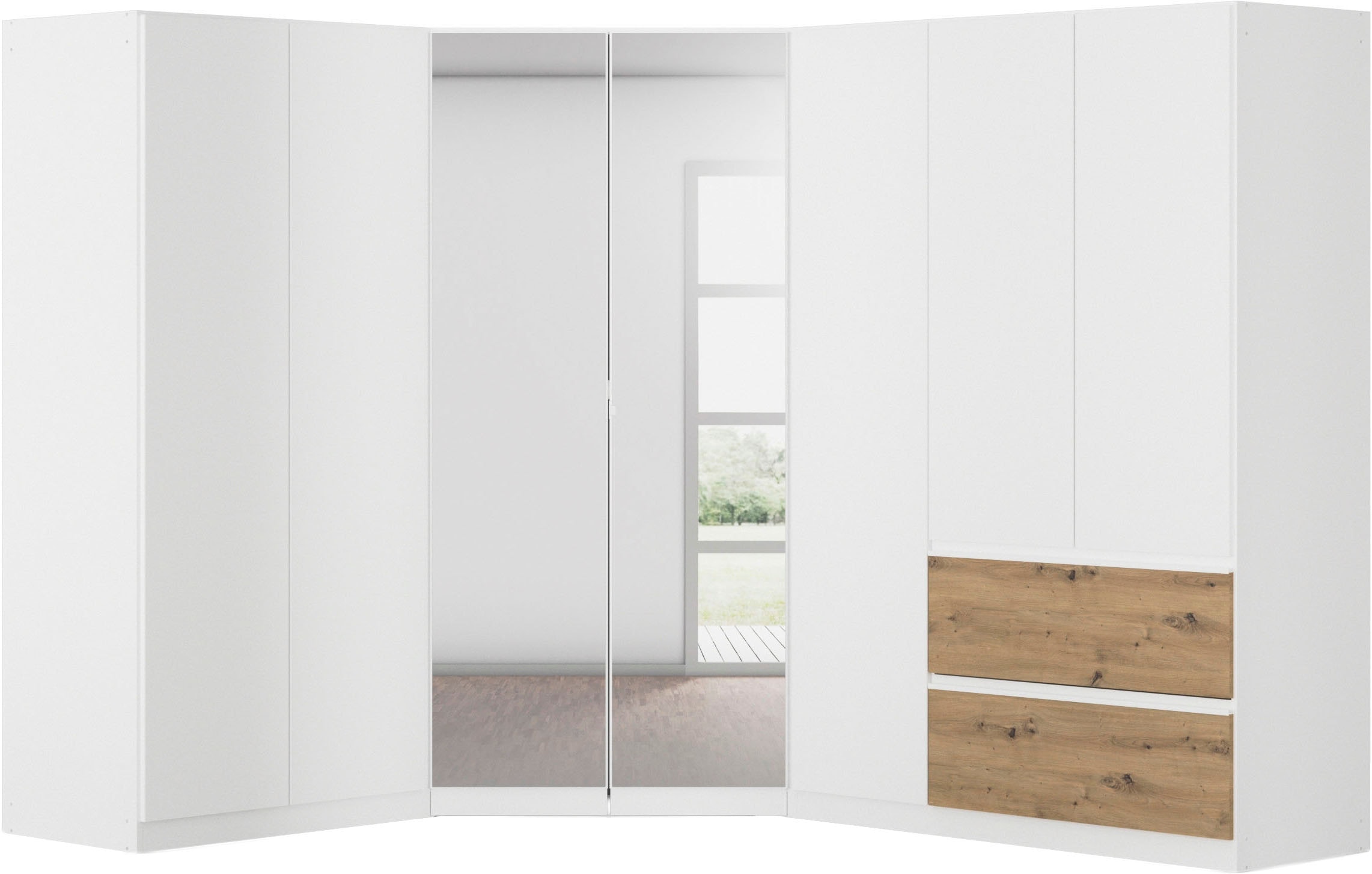 rauch Schrank-Set "Kleiderschrank Schrank Garderobe Wäscheschrank COSTA Größe 208x253 cm" Set, in 3 Ausstattungen BASIC/CLASSIC/PREMIUM, 3 Stk. tlg.