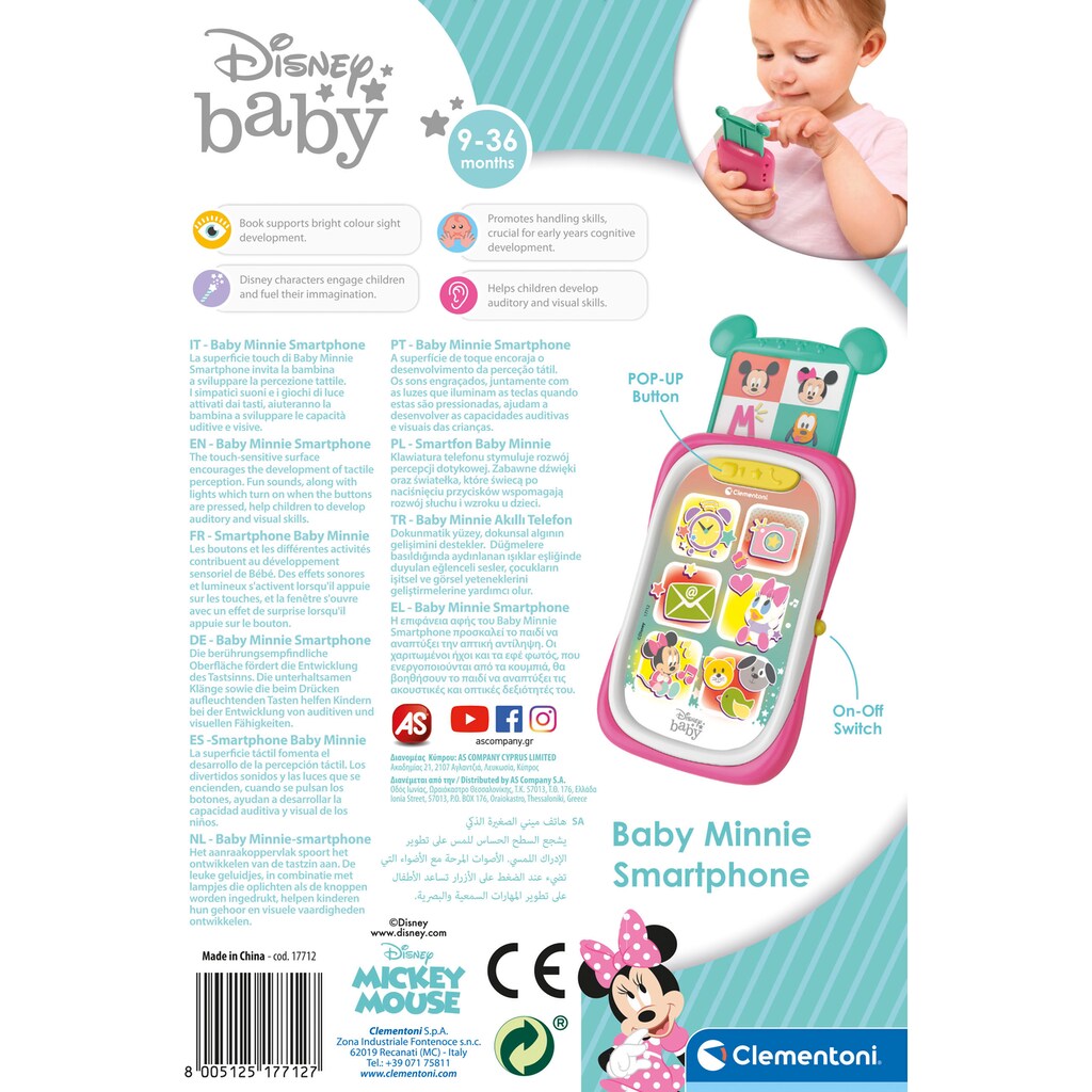 Clementoni® Spiel-Smartphone »Baby Clementoni, Minnie«