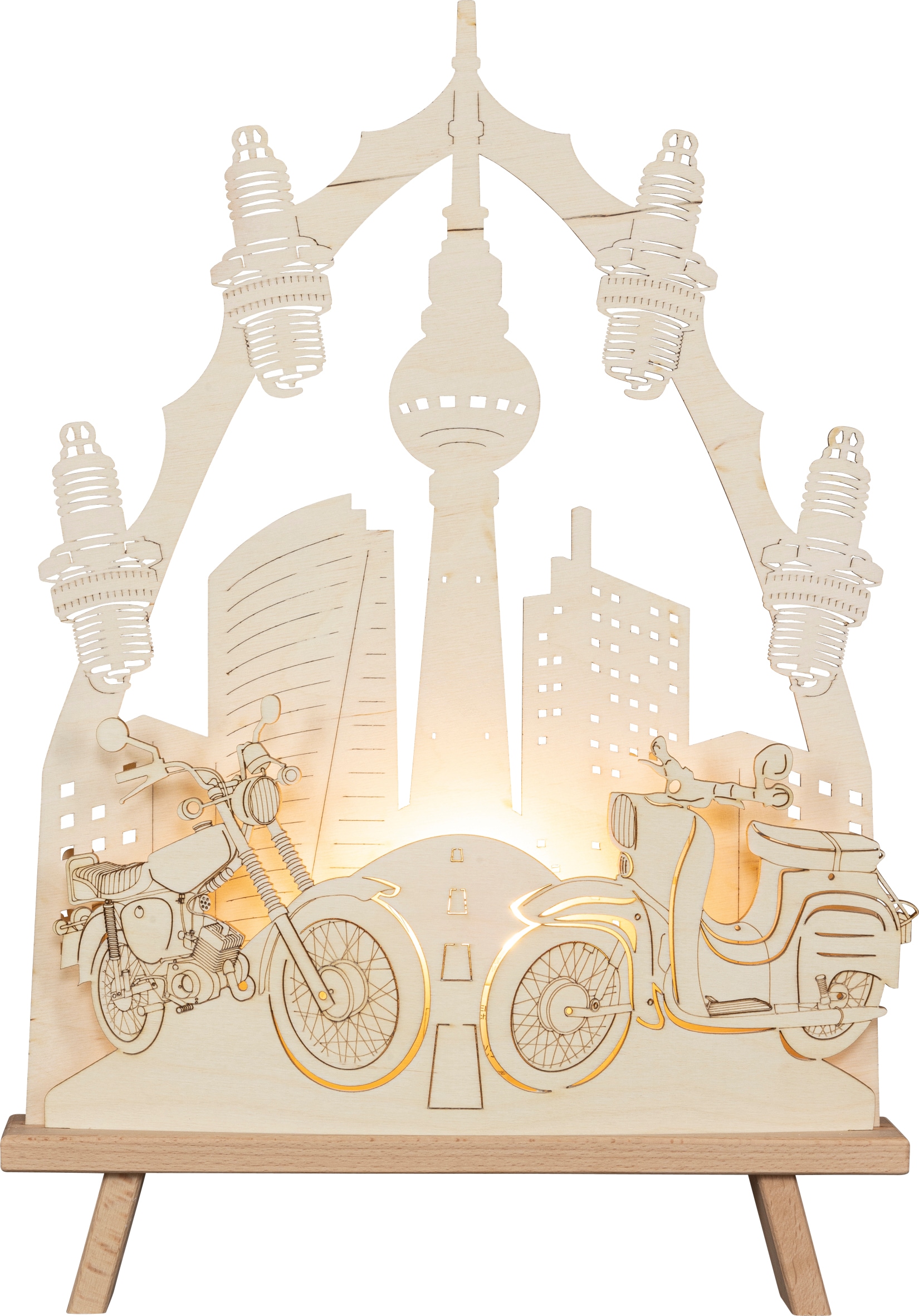 SAICO Original LED Schwibbogen "Dekoleuchte-Spitze, Moped" inkl. LED-Leucht günstig online kaufen