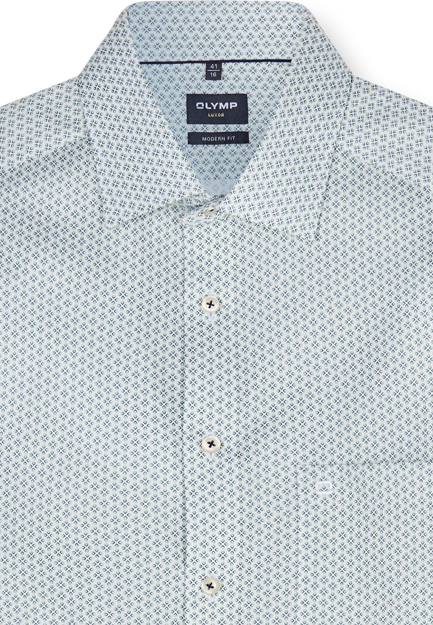 OLYMP Luxor Modern Fit Men's Shirt Light Green 41 2