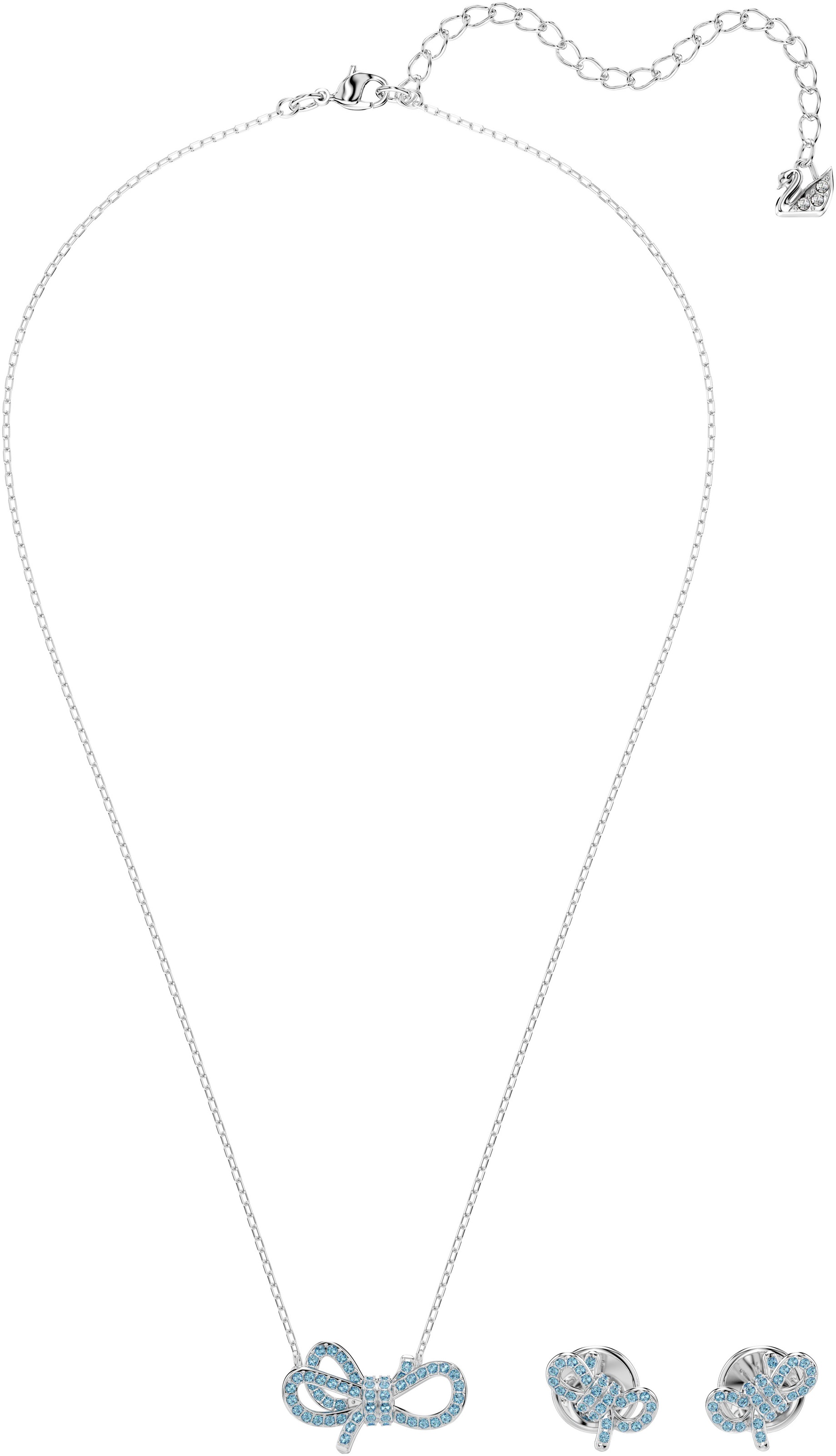 Swarovski Ohrring und Ketten Set »Multipack Schmuck Geschenk Lifelong Bow, Schleife, 5723554«, (Set, 3 tlg.), mit Swarovski® Kristallen