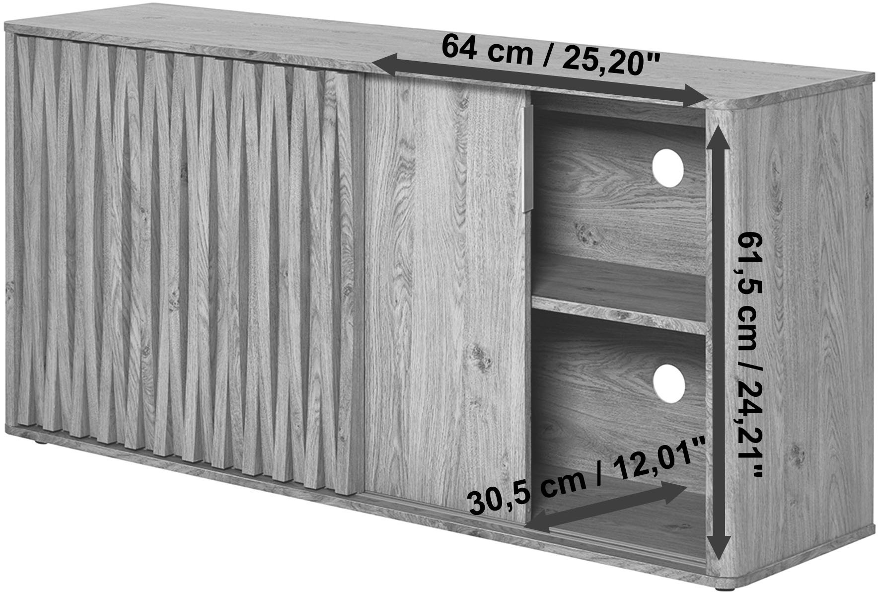 Jahnke Sideboard »FLOW SB 150«, (1 St.), Sideboard, 2 Schiebetüren, Breite 150 cm