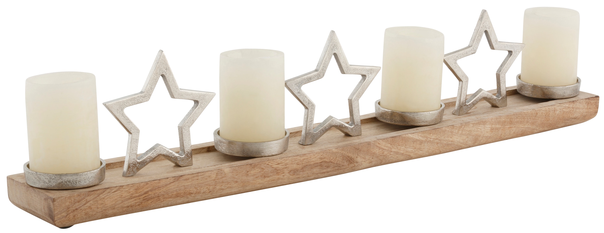 RIFFELMACHER & WEINBERGER Adventsleuchter »Stern, 75 Metall, Weihnachtsdeko«, Holz cm BAUR kaufen und aus | ca. Länge