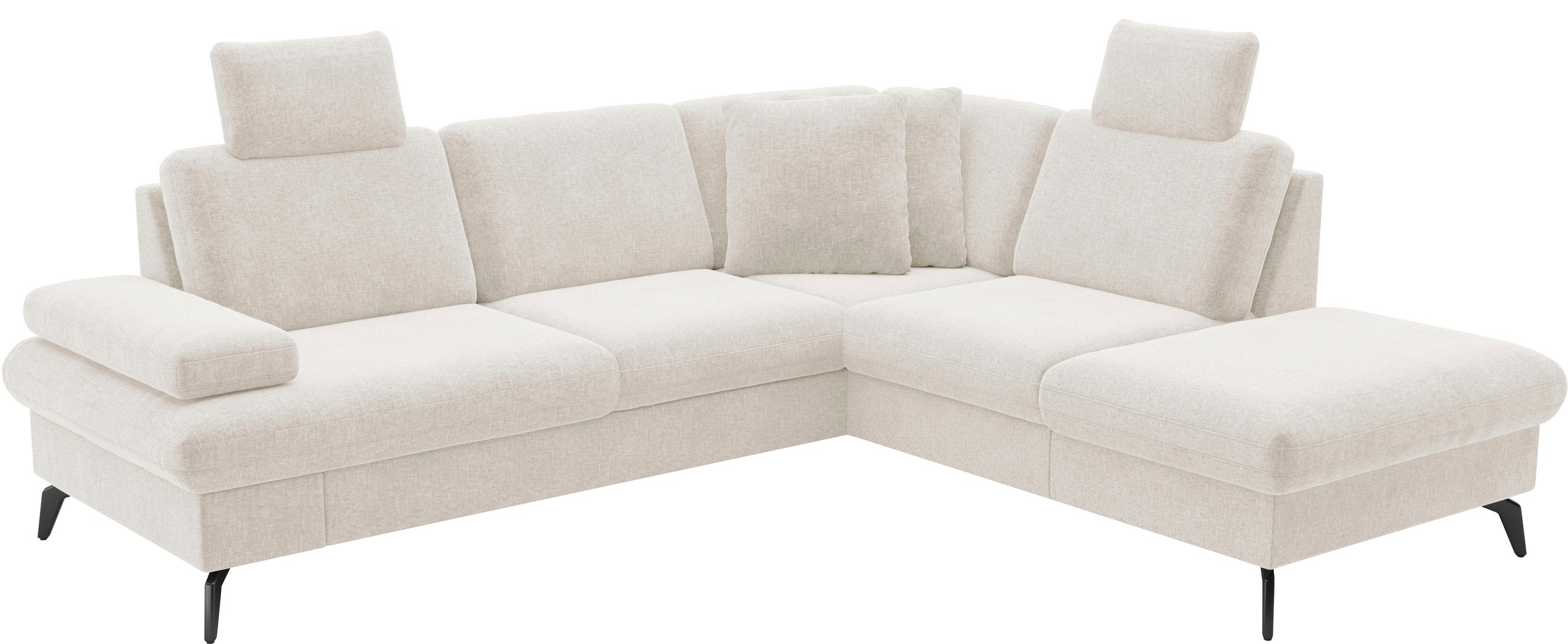sit&more Ecksofa »Morris Jubi L-Form«, inkl. Armteilfunktion und 1 Zierkissen, wahlweise mit Bettfunktion
