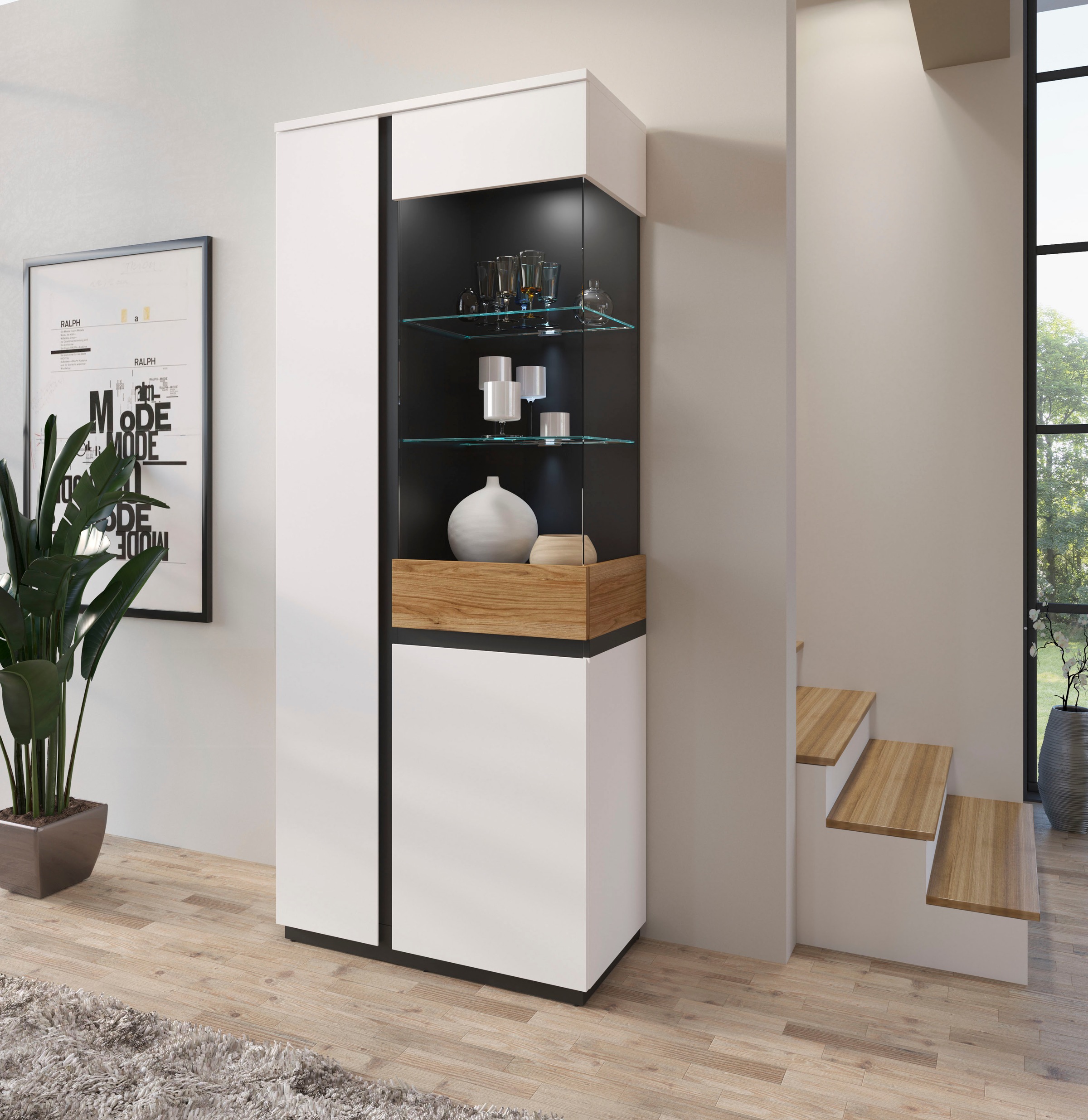 Home affaire Vitrine "Novena" Höhe 200 cm günstig online kaufen