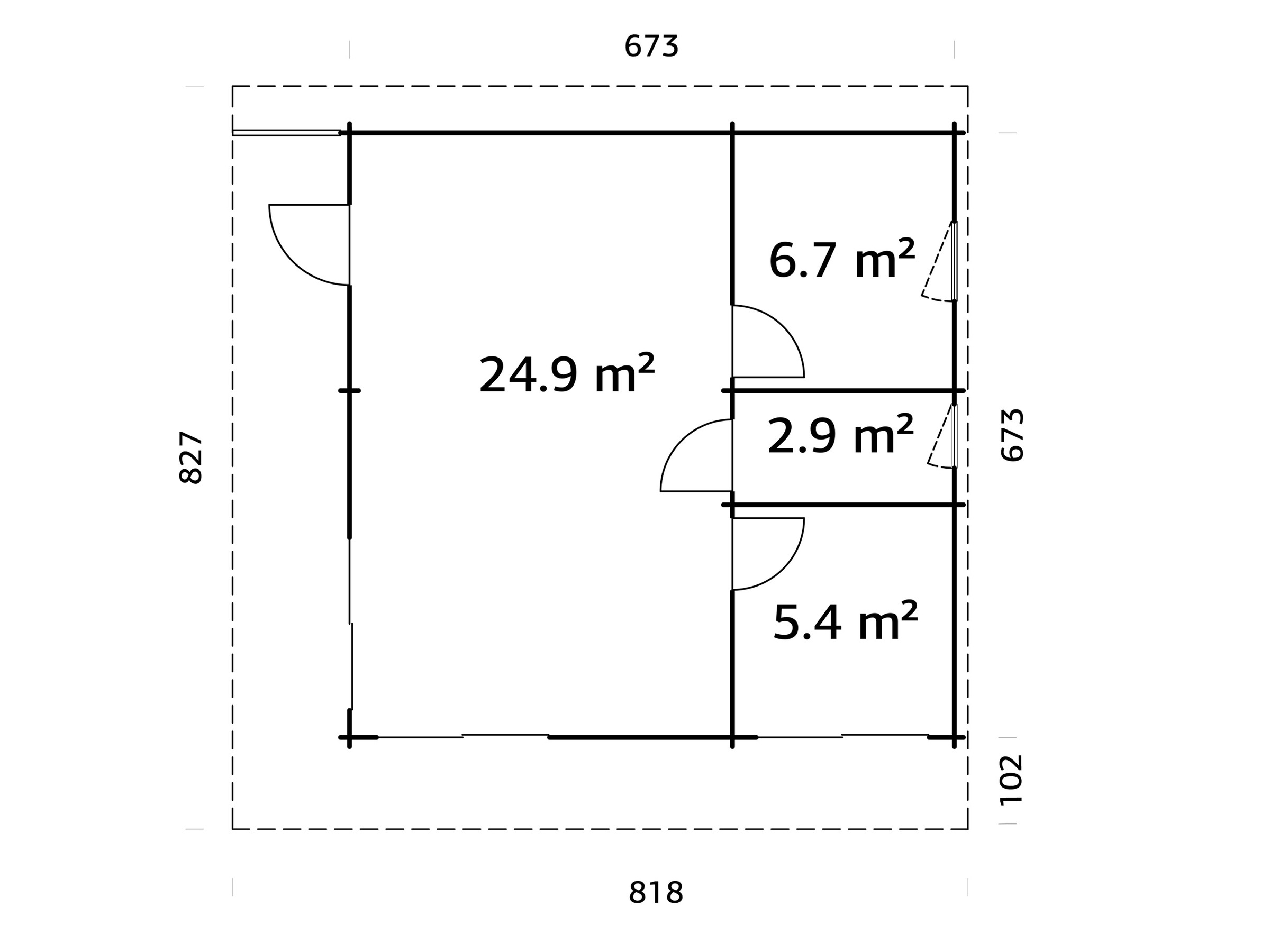 Palmako Gartenhaus »Cecilia 39,9 m²«