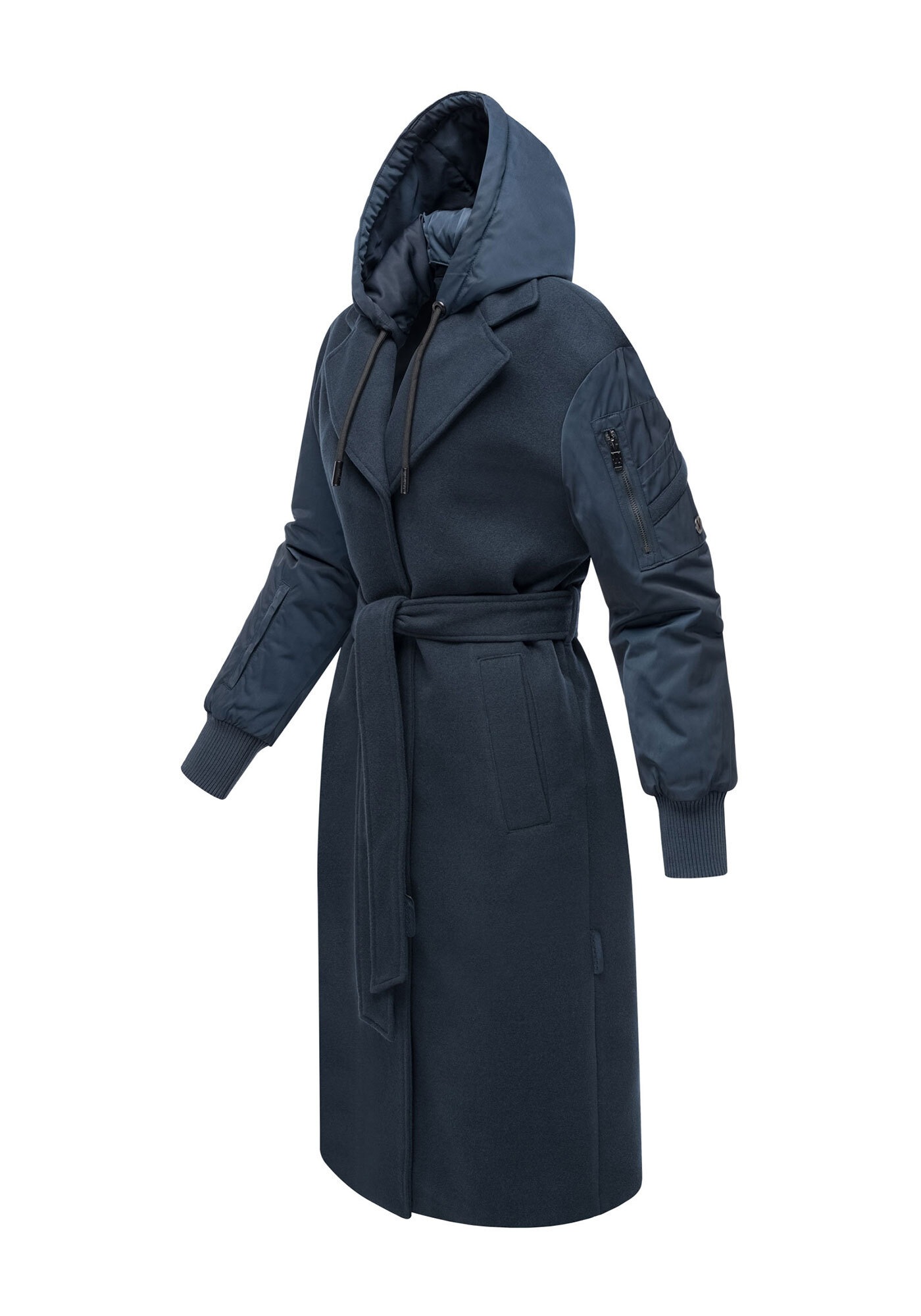 Marikoo Winterjacke »Tjadee«, Langer Wickelmantel