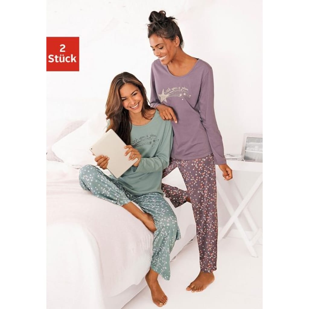 Vivance Dreams Pyjama, (4 tlg., 2 Stück)