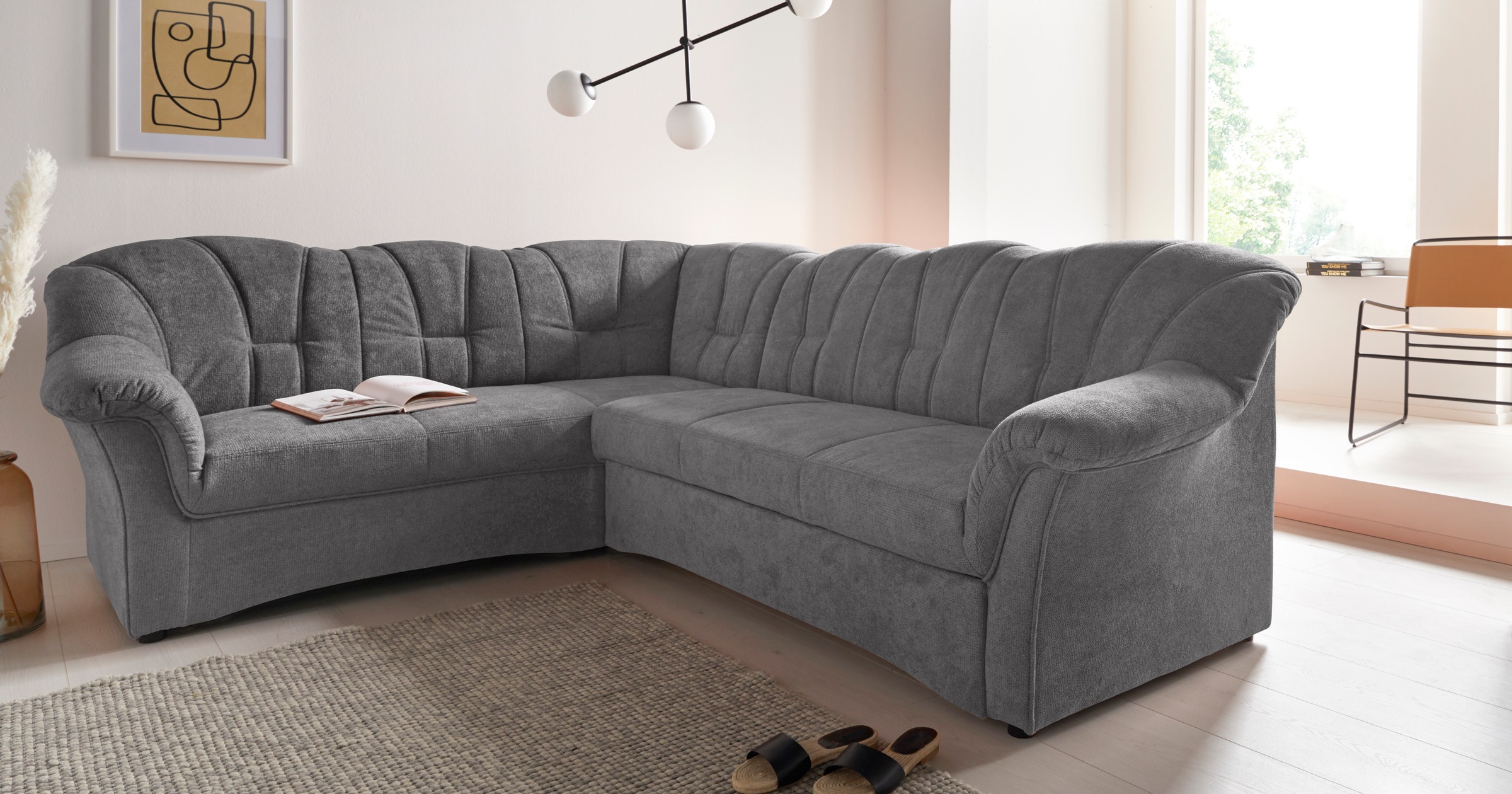 DOMO collection Ecksofa "Papenburg B/T/H: 242/190/84 cm L-Form", wahlweise günstig online kaufen