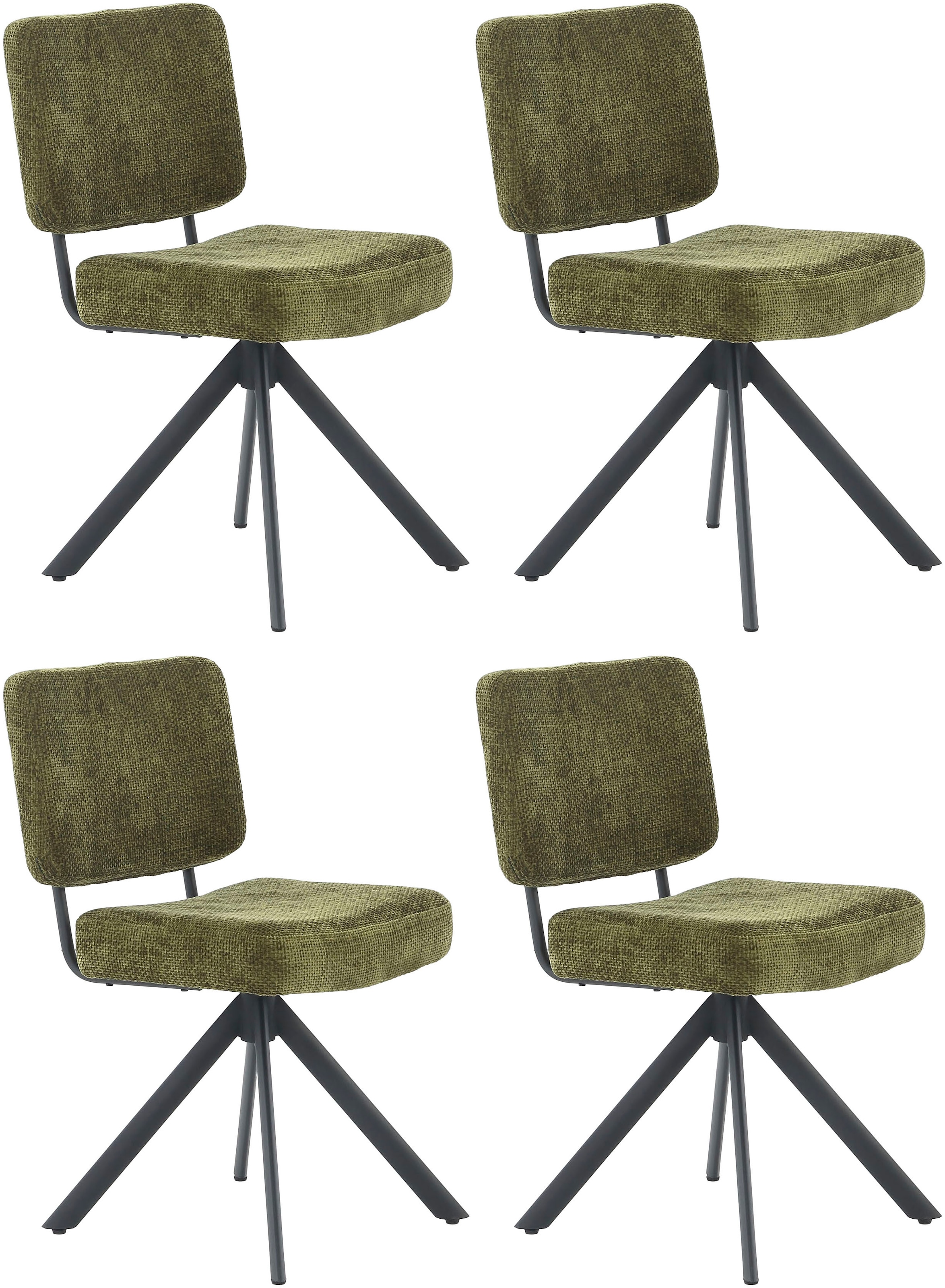 Jockenhöfer Gruppe Drehstuhl "Gloria (Set, 4 St.)", (Set), 4 St., Chenille, günstig online kaufen