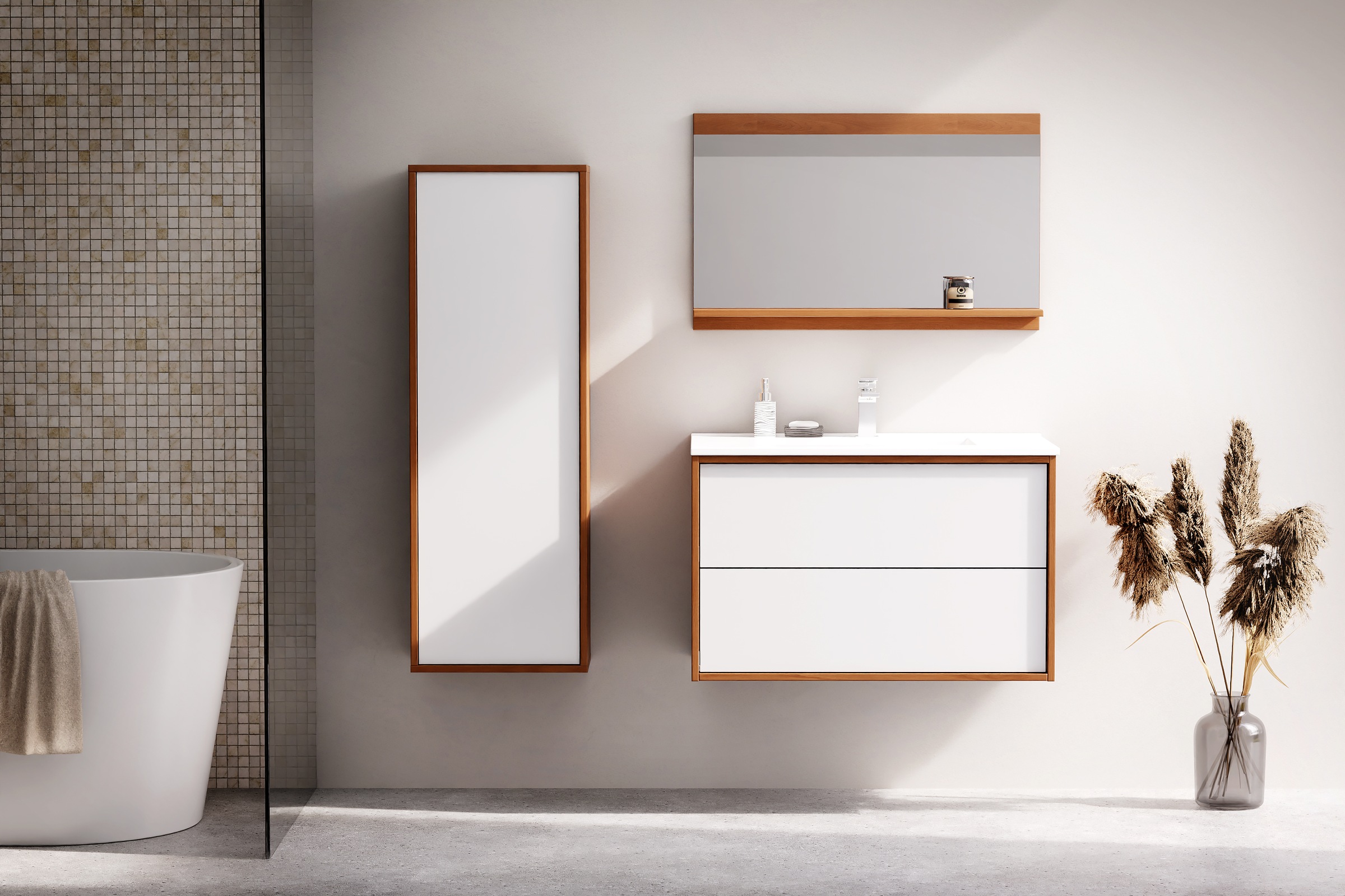 welltime Waschtisch "Waschbeckenunterschrank Line mit Waschbecken,Badmöbel, günstig online kaufen