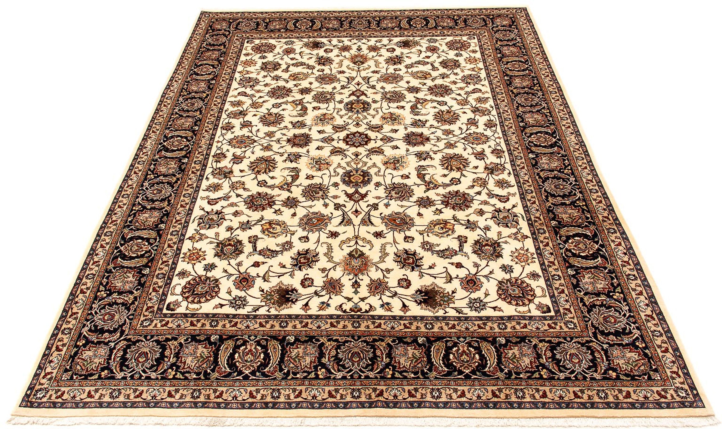 Traditional Klassischer Orientteppich Perser Vintage Teppiche In Beige