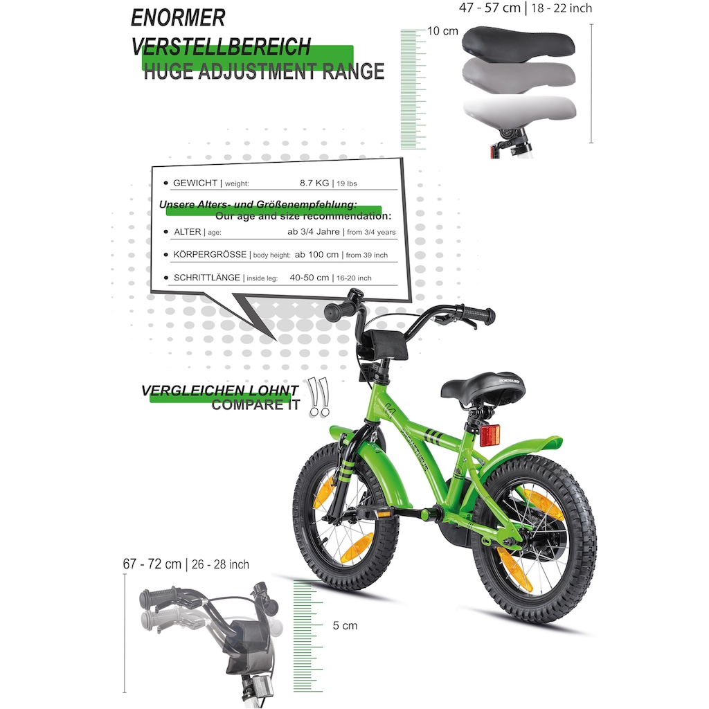 PROMETHEUS BICYCLES Kinderfahrrad »Hawk«, 1 Gang