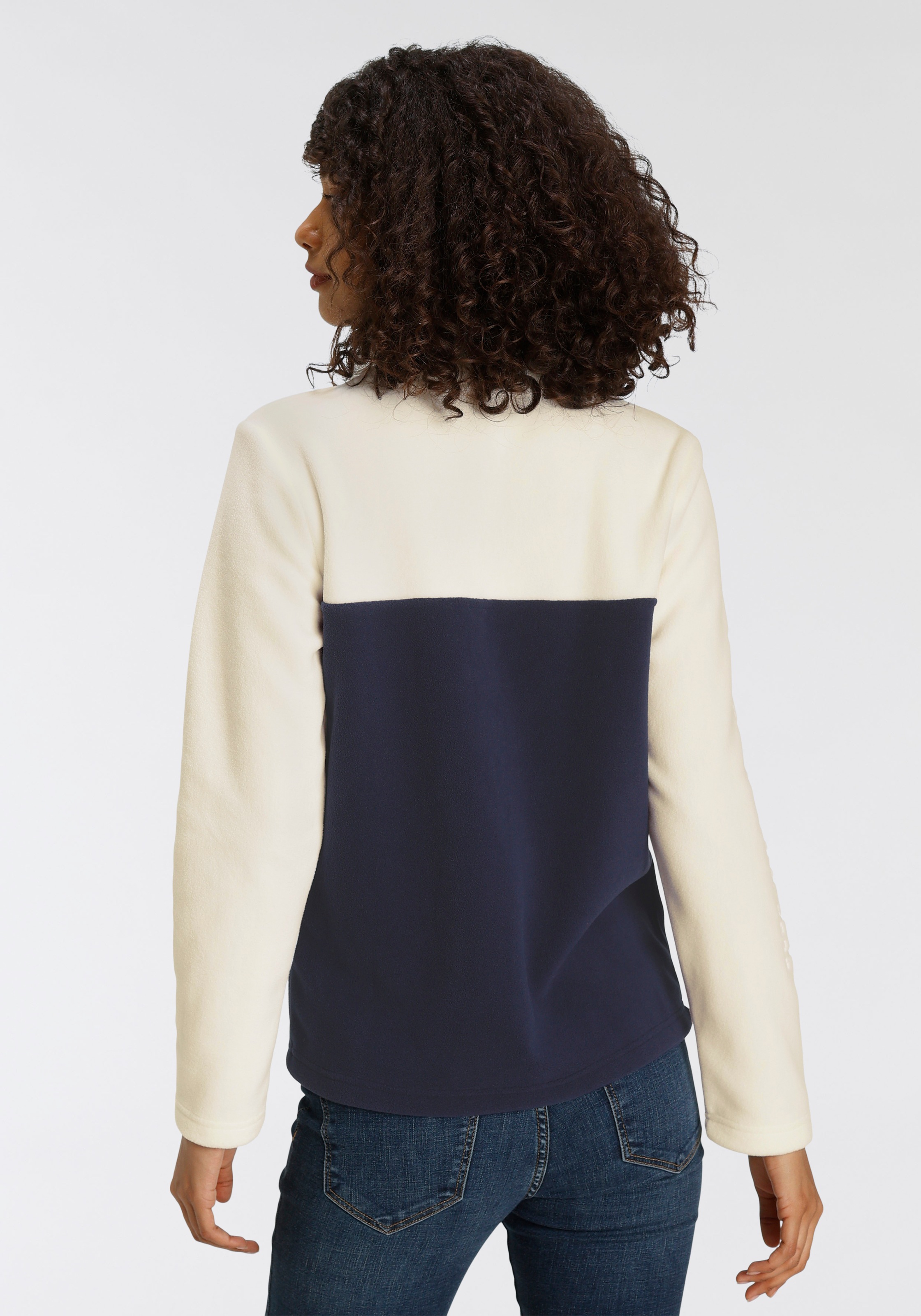 TOM TAILOR Polo Team Fleecepullover mit Logo-Stickerei &amp; eingepresstem Logo-Schriftzug auf dem Arm GU12749