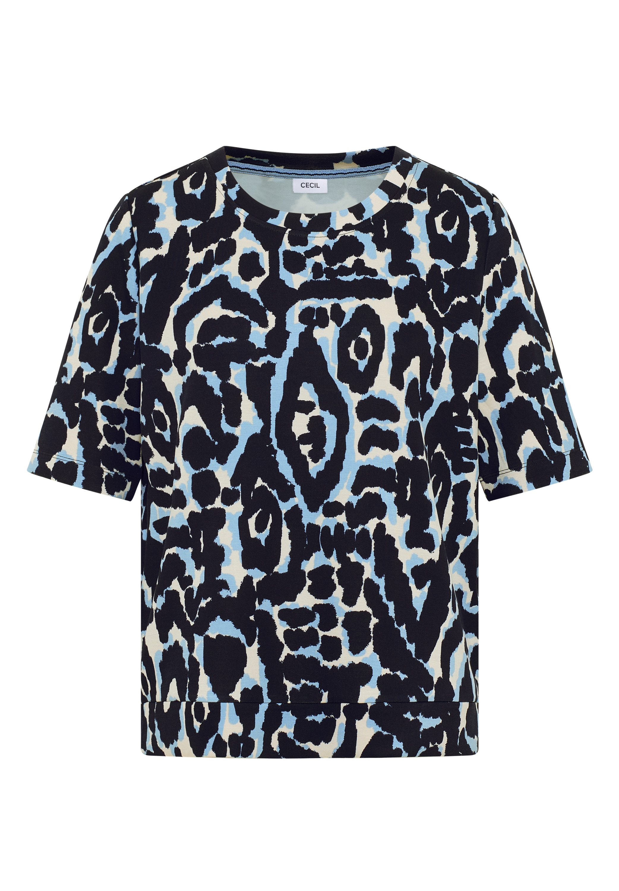Cecil Rundhalsshirt, mit grafischem Muster