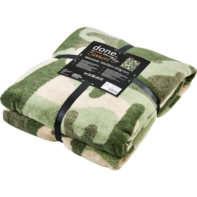 done.® Wohndecke »Camouflage«, Wohndecke mit einfassender Ziernaht,  Kuscheldecke kaufen | BAUR