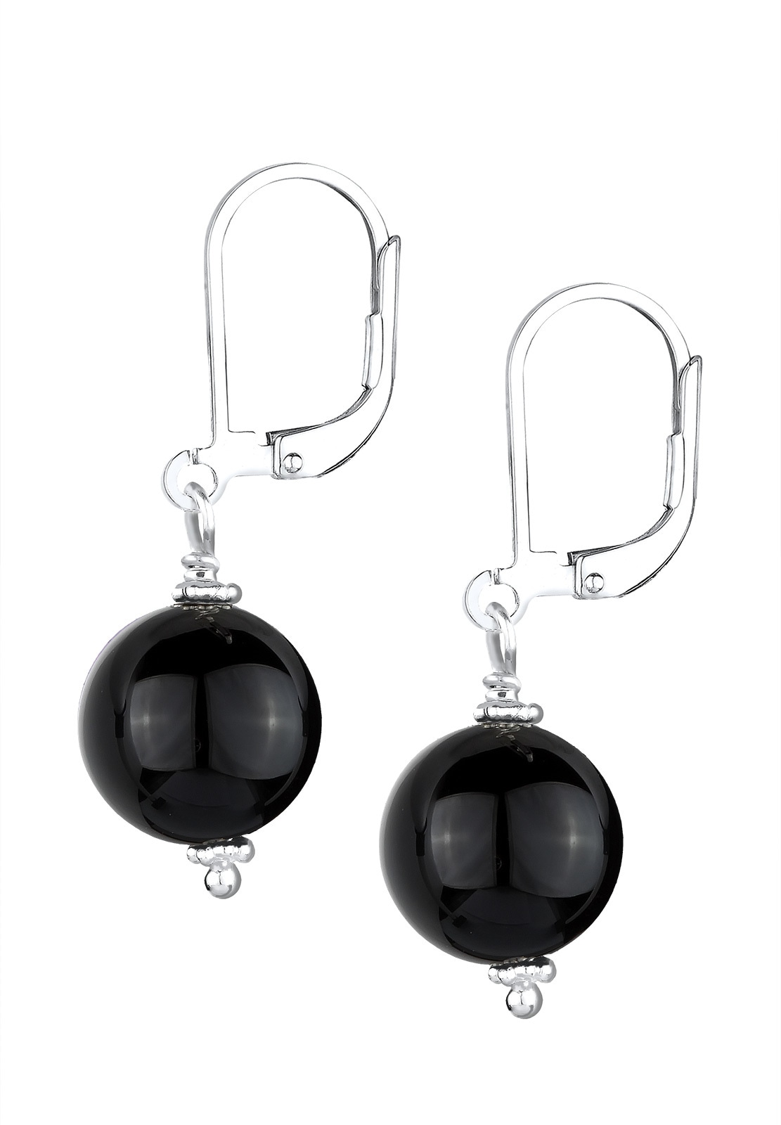 Elli Paar Ohrhänger »Elli Ohrringe Onyx Edelstein Basic Klassisch 925 Silber«