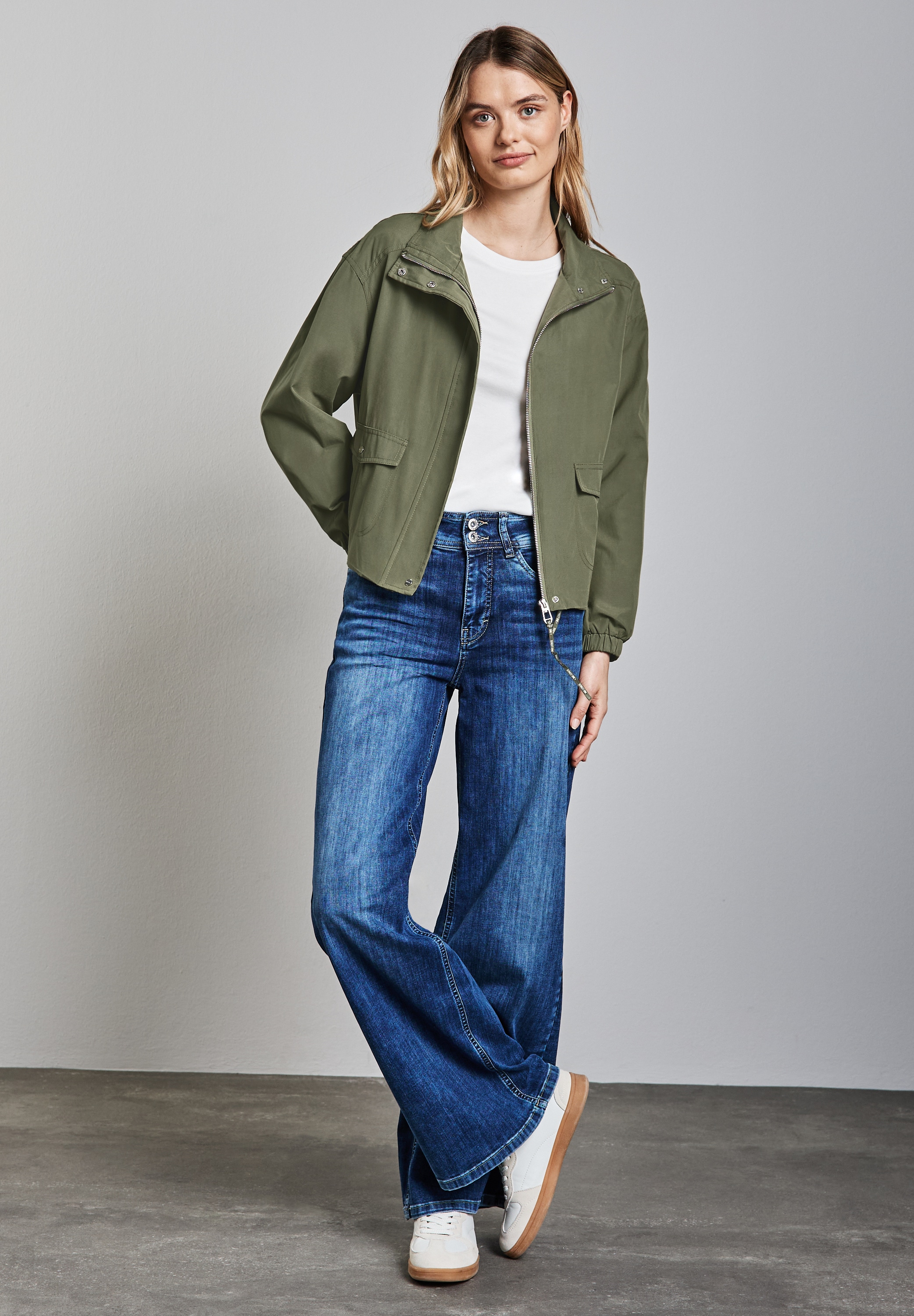 STREET ONE Kurzjacke, ohne Kapuze, aus softem Materialmix