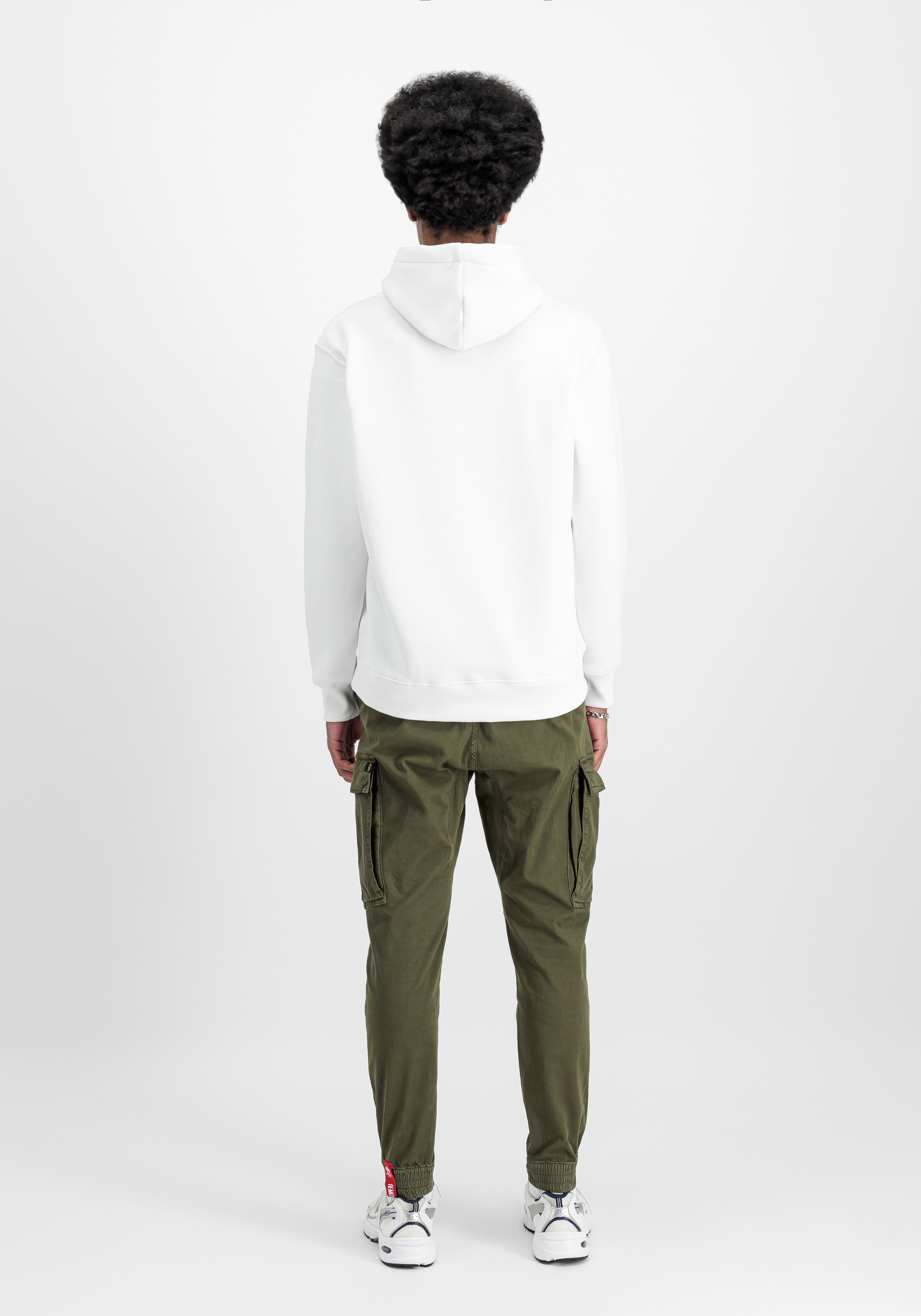 Alpha Industries Basic Small Logo Hoodie White S 4