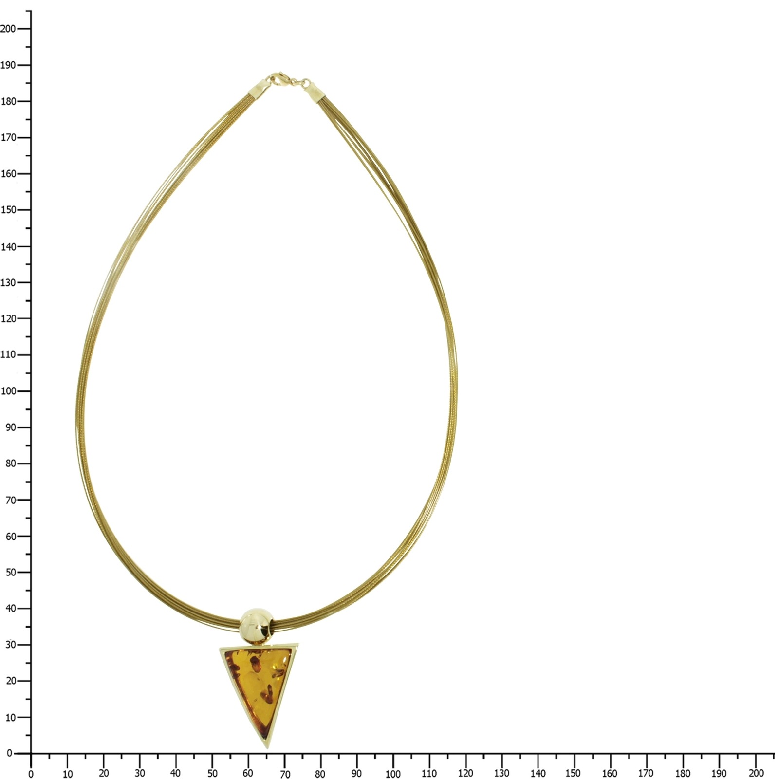 OSTSEE-SCHMUCK Kette mit Anhänger »Ostsee-Schmuck Halsreif mit Anhänger Gleiter-Classic 39x22 mm«, (2 tlg.)