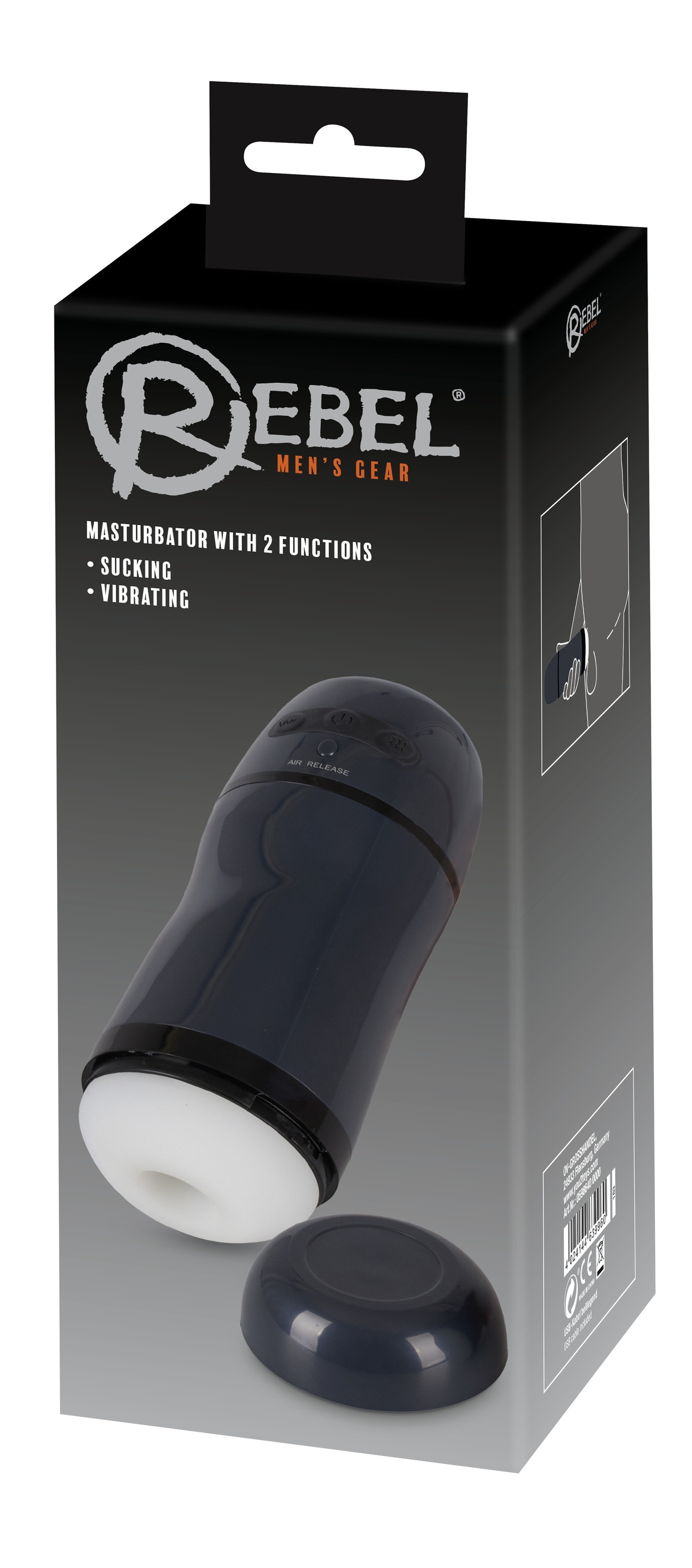 REBEL Masturbator »Masturbator mit Vibration Masturbator with 2 Functions«