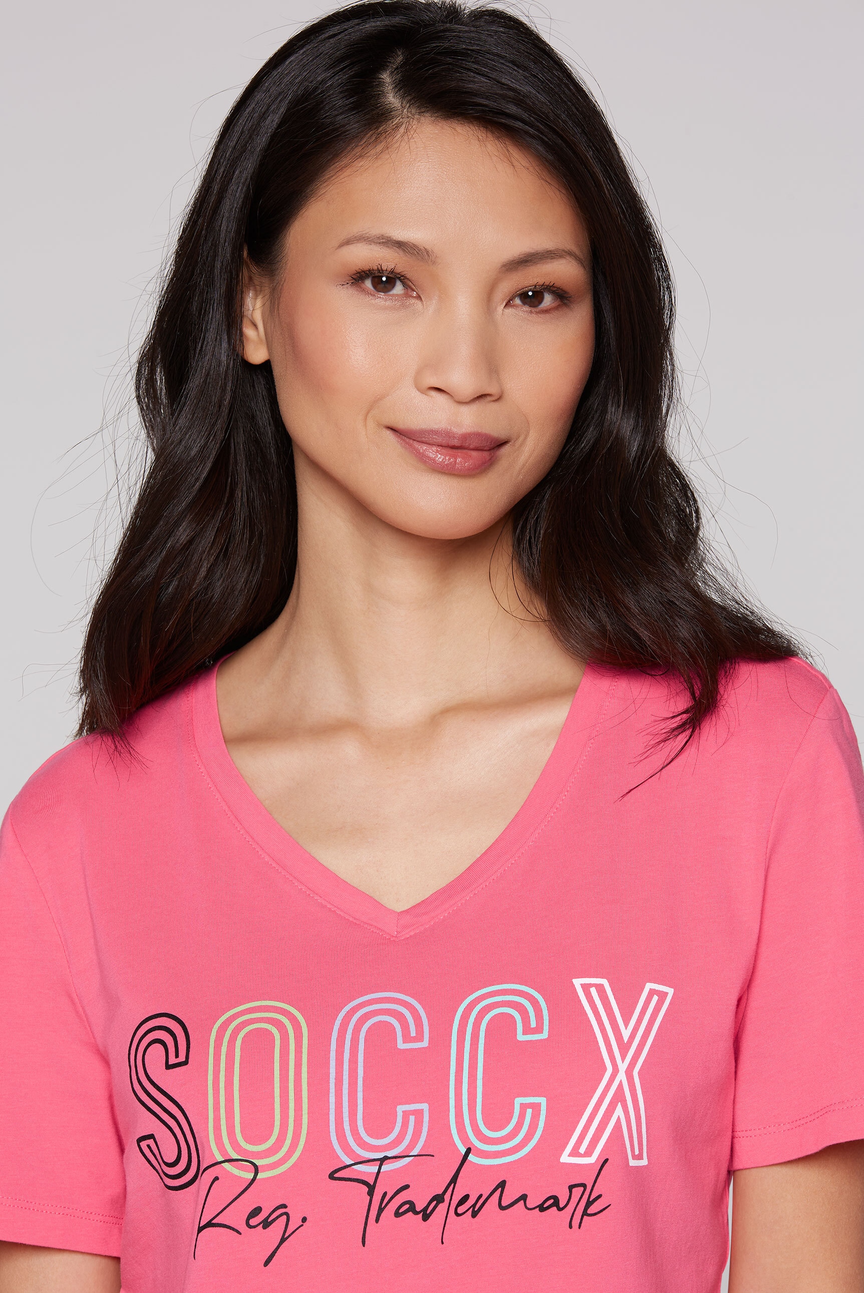 SOCCX V-Shirt, mit Baumwolle