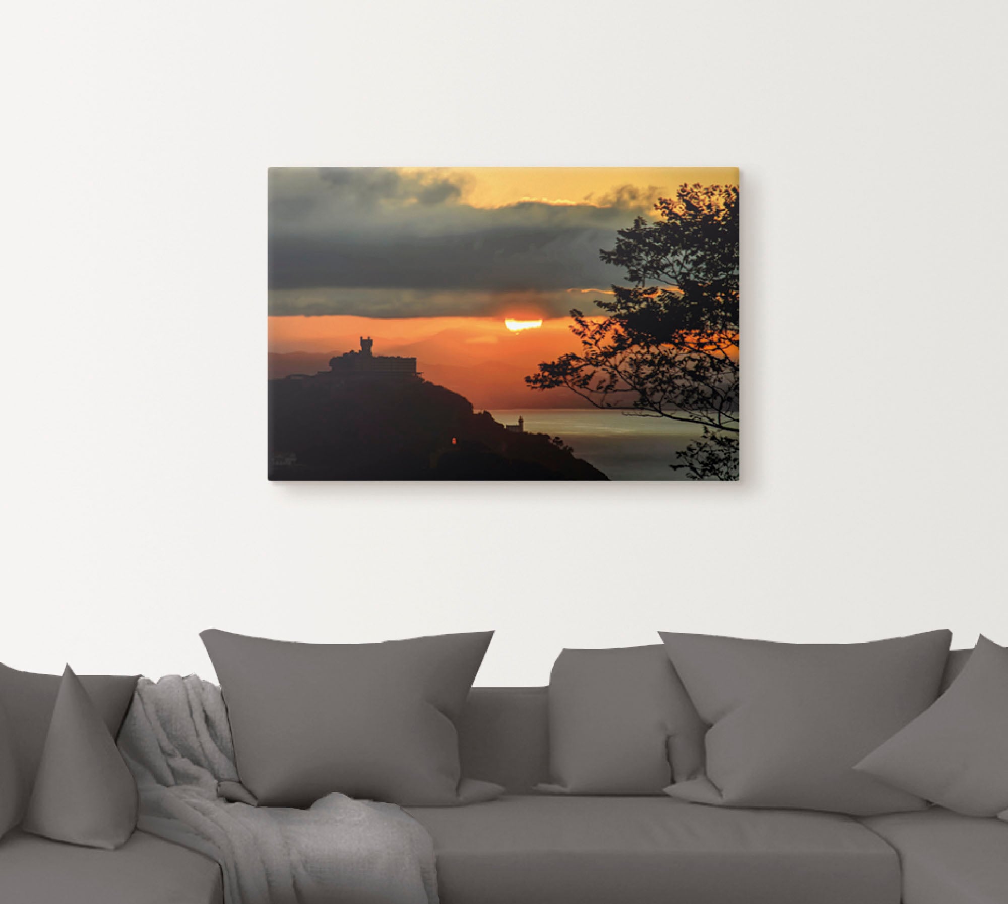 Artland Wandbild "Sonnenuntergang San Sebastian Donostia", Sonnenaufgang & günstig online kaufen