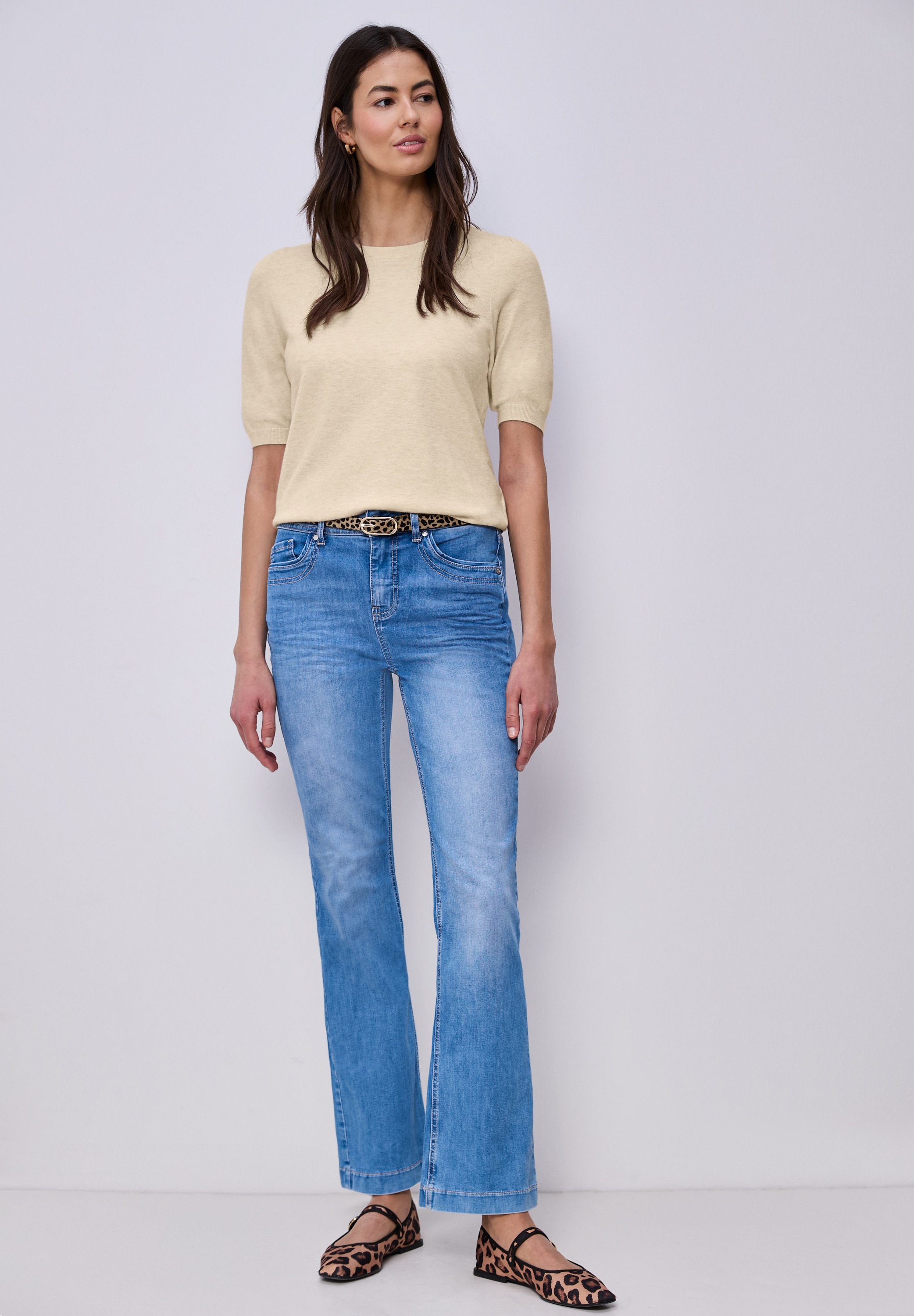 STREET ONE Strickpullover mit Rundhalsausschnitt