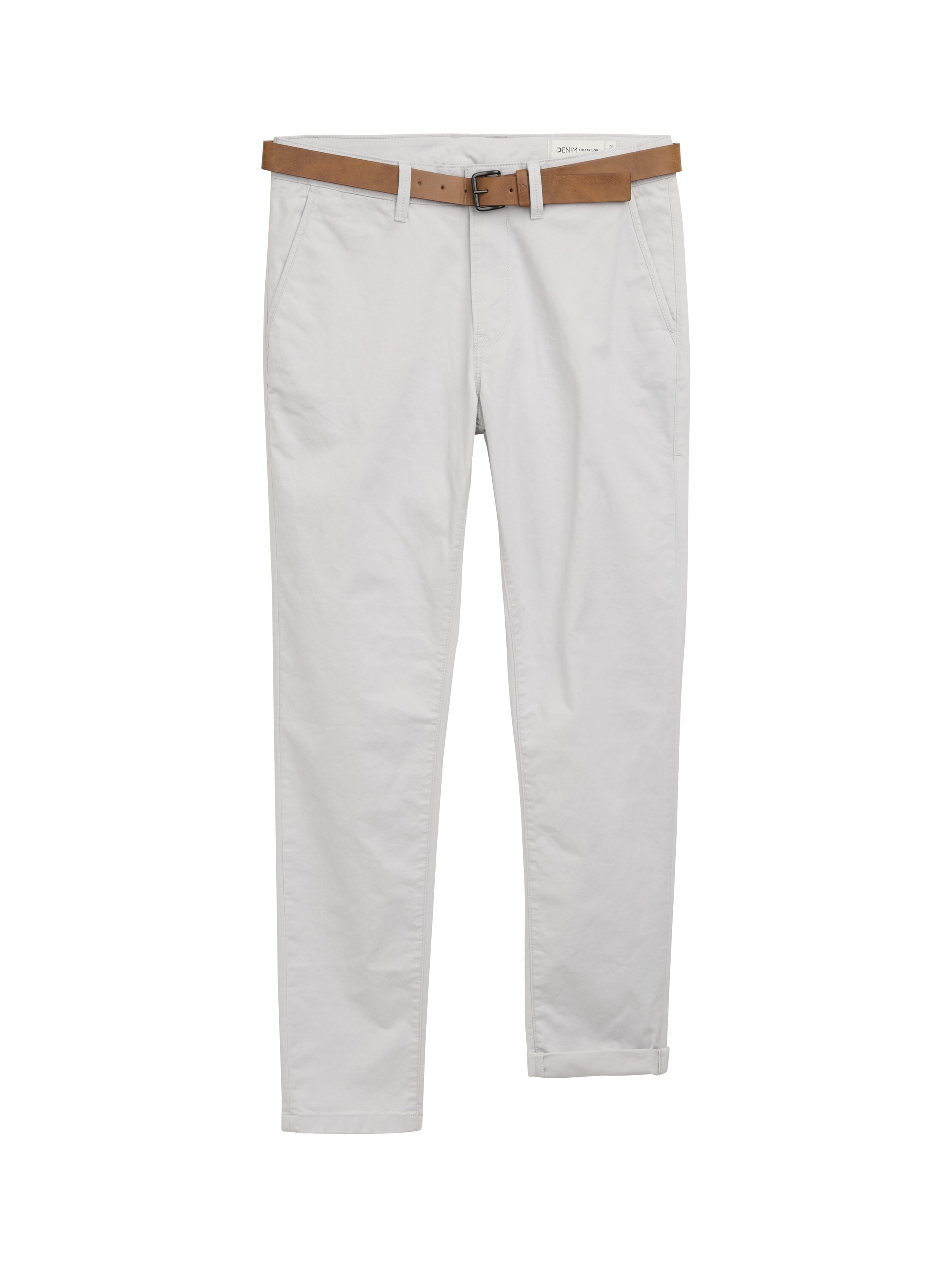 TOM TAILOR Denim Chinohose, (mit Gürtel), leicht vorgewaschen