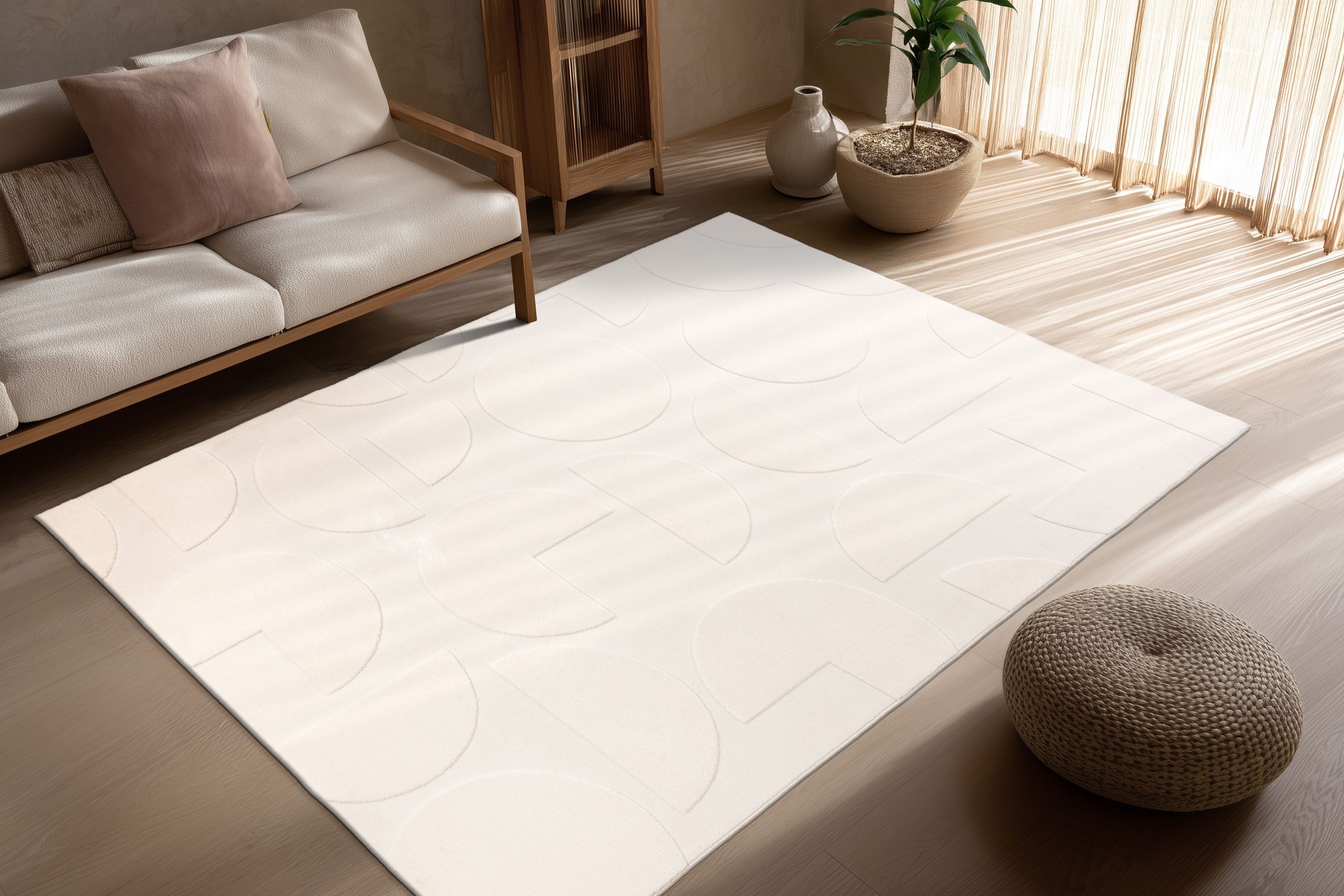 Kayoom Teppich "Niburi 425" rechteckig 10 mm Höhe weicher Kurzflor, modern günstig online kaufen