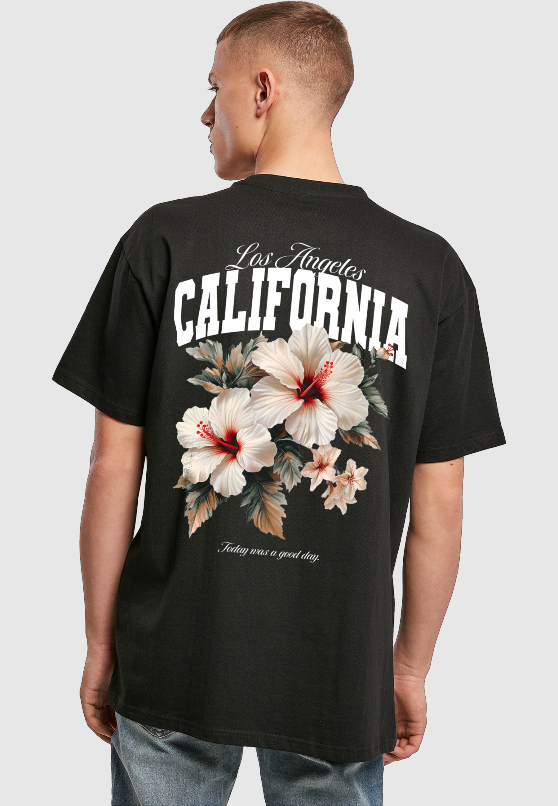 MisterTee T-Shirt »MisterTee California Hibiskus Heavy Oversize Tee« 1 Stk.