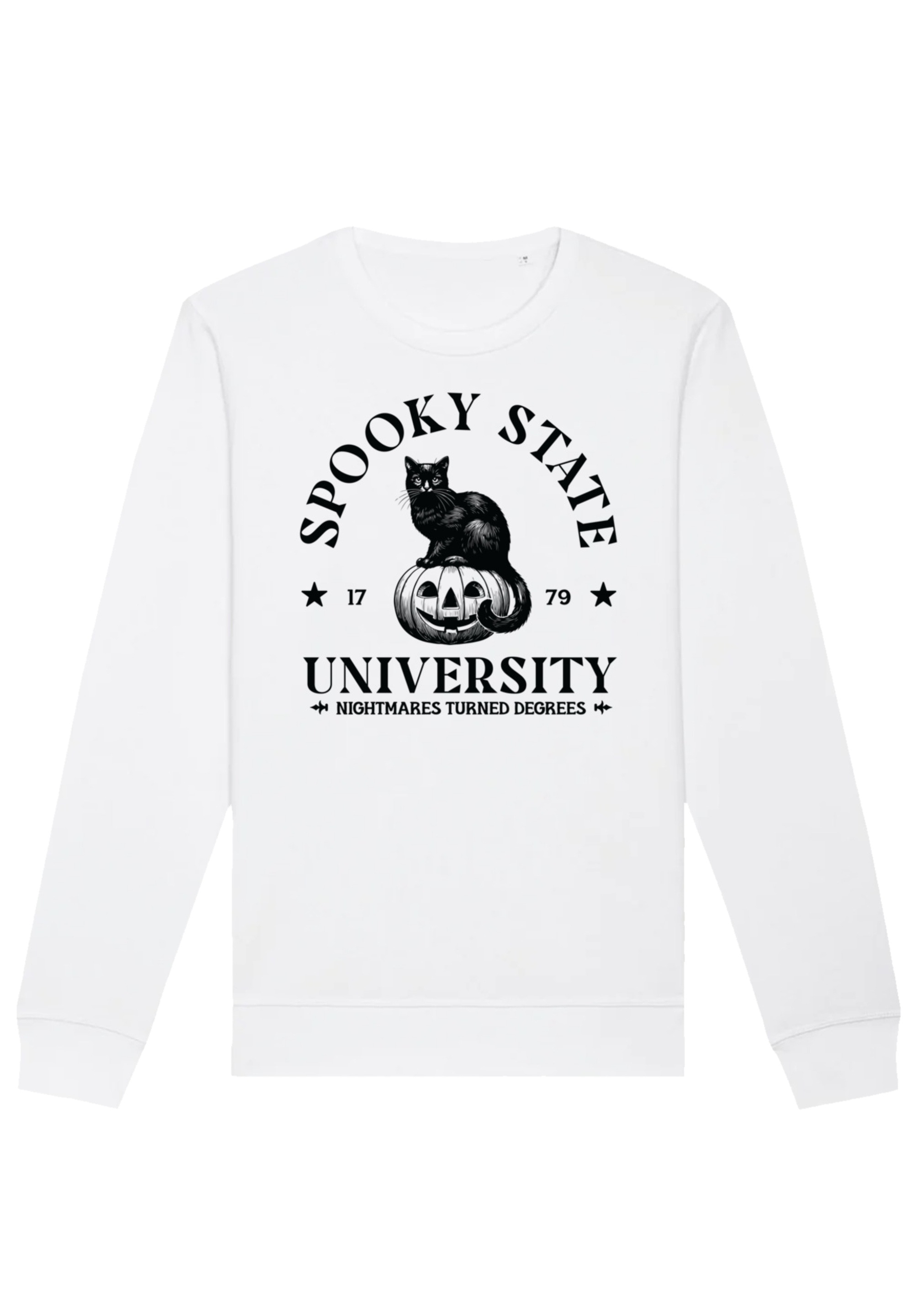 F4NT4STIC Sweatshirt "Halloween University Spooky state cat", Premium Quali günstig online kaufen