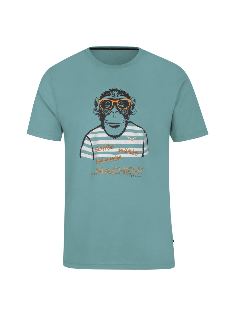 T-Shirt »TRIGEMA BAUR ▷ mit für Trigema | T-Shirt Affen-Aufdruck« großem
