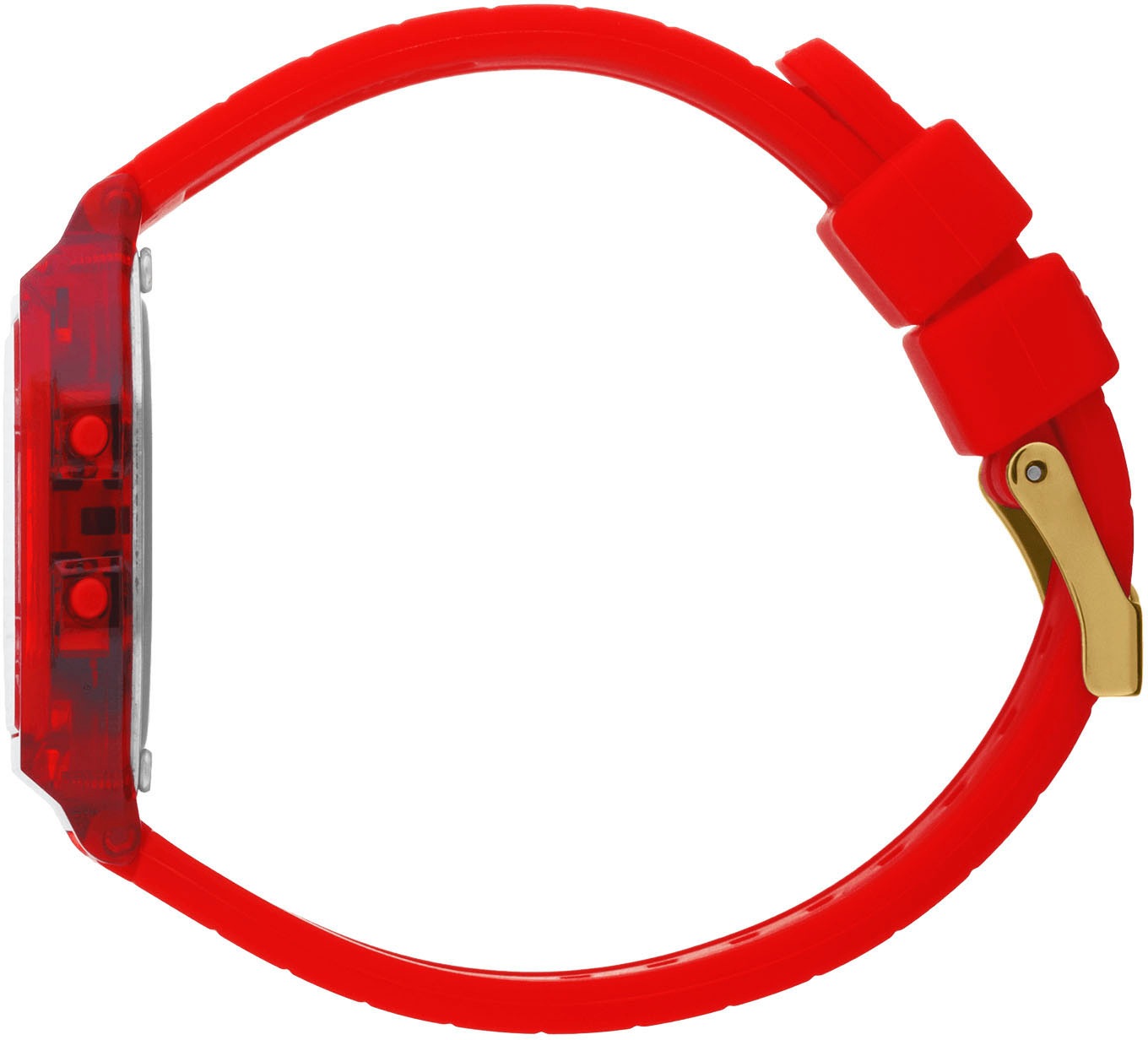 ice-watch Chronograph »ICE digit retro - Clear - Small«, Armbanduhr, Quarzuhr, Damenuhr, Silikonarmband, Datum, digital