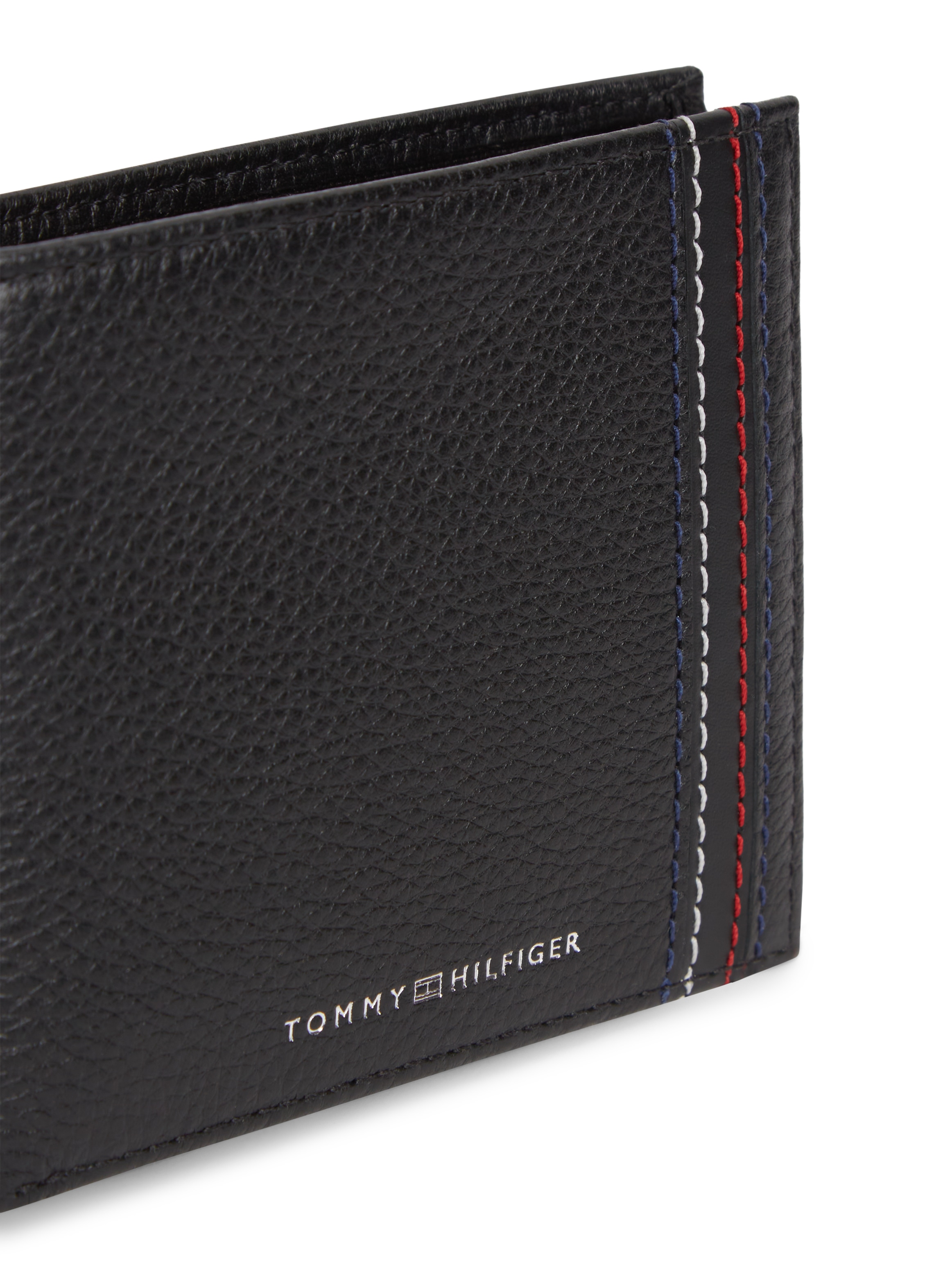 Tommy Hilfiger Geldbörse »TH CENTRAL CC & COIN« Herren Geldbeutel, Portemonnaie mit Logoschriftzug und Kontrastnaht