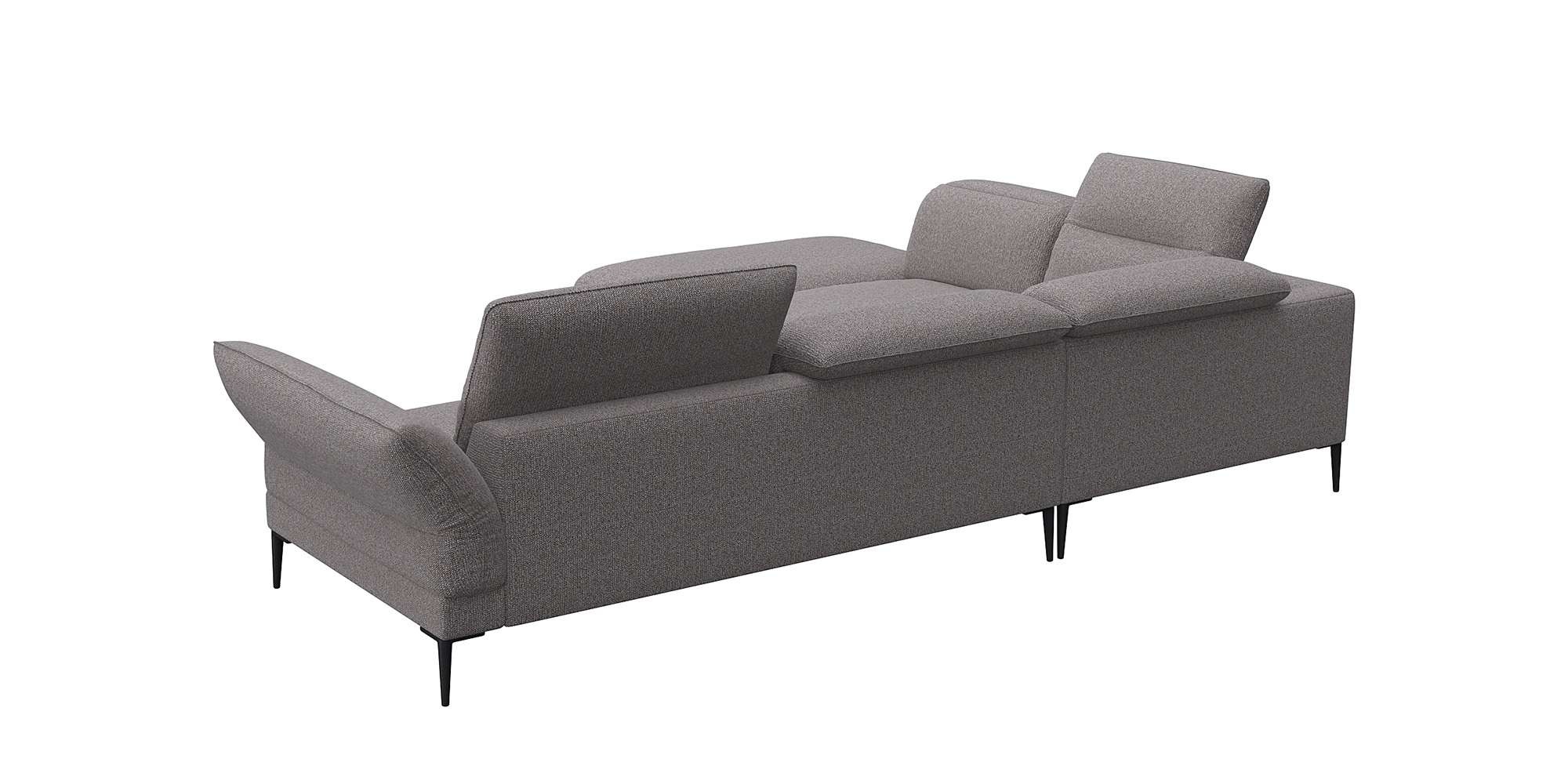FLEXLUX Ecksofa »Salino, Funktionssofa mit Ottomane, Relaxsofa, Ecksofa«, Sofa mit Arm- und Kopfteil-Verstellungen, Kaltschaum & Stahl-Wellen