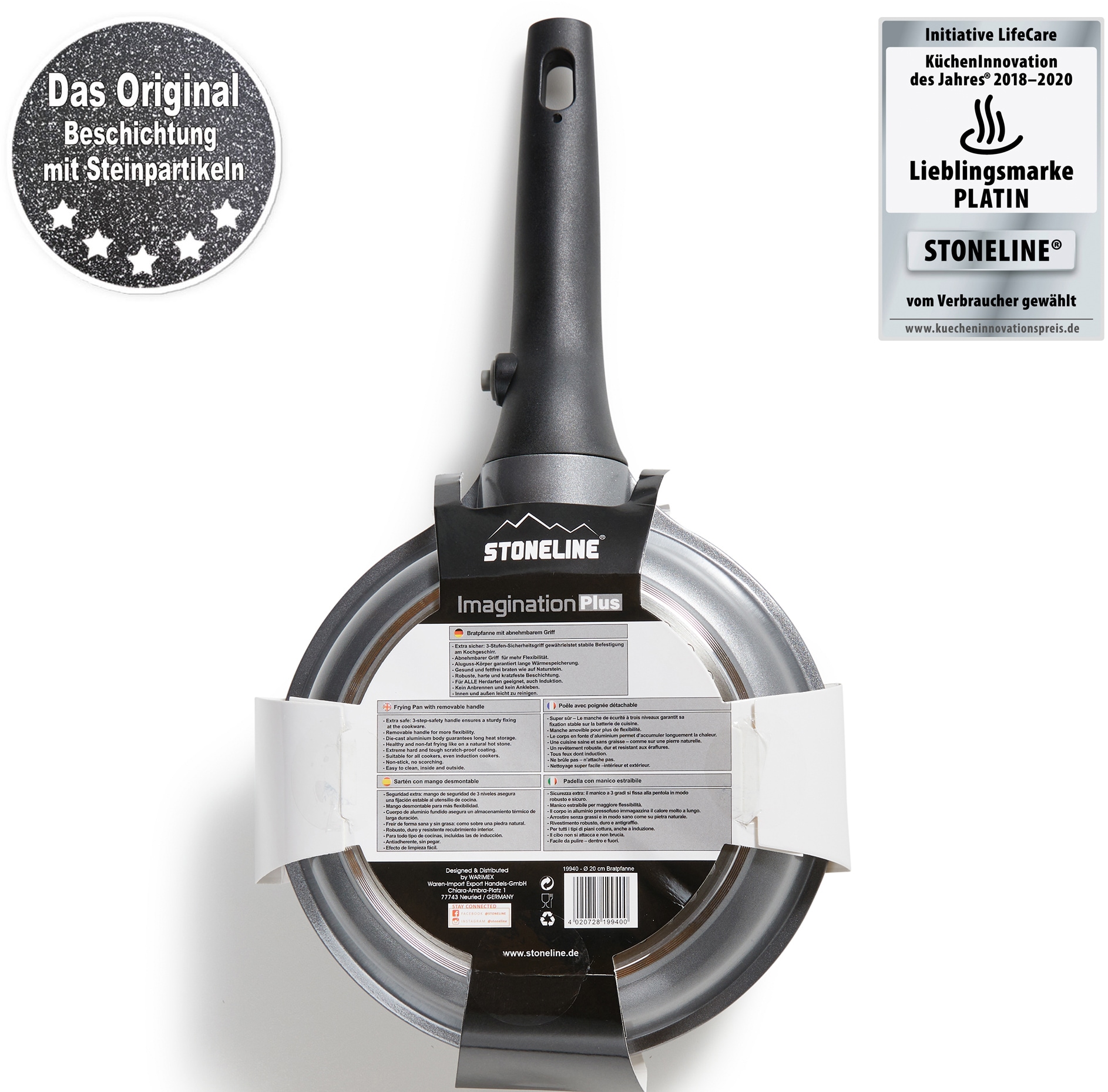 STONELINE Bratpfanne »Imagination PLUS«, Aluminiumguss, Ø 20 cm, Induktion