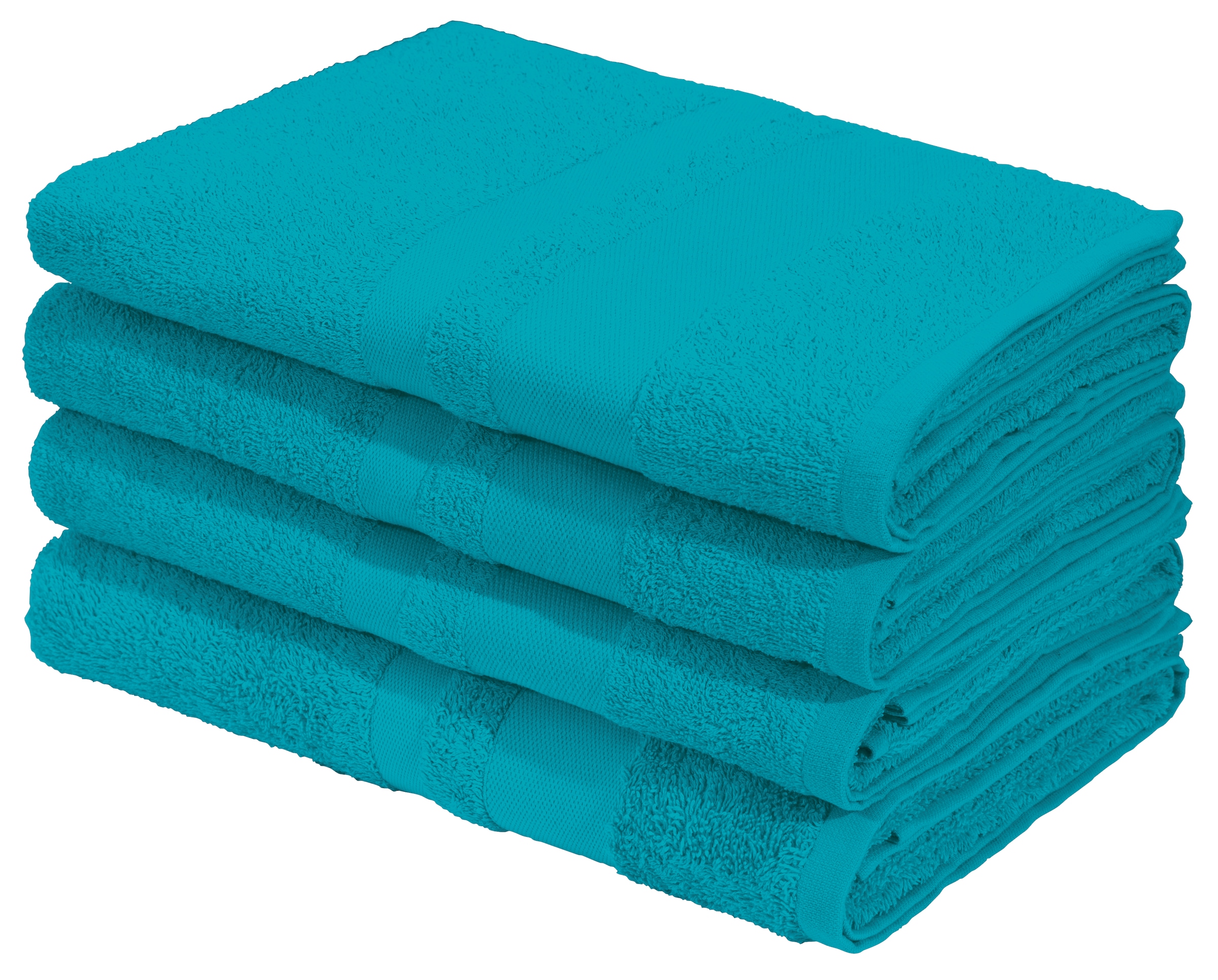 OTTO home Duschtücher "Vanessa, 4 Duschtücher, 70x140cm, in Standard- und Premium-Qualität" Handtücher mit Bordüre, 100% Baumwolle, einfarbig, weich